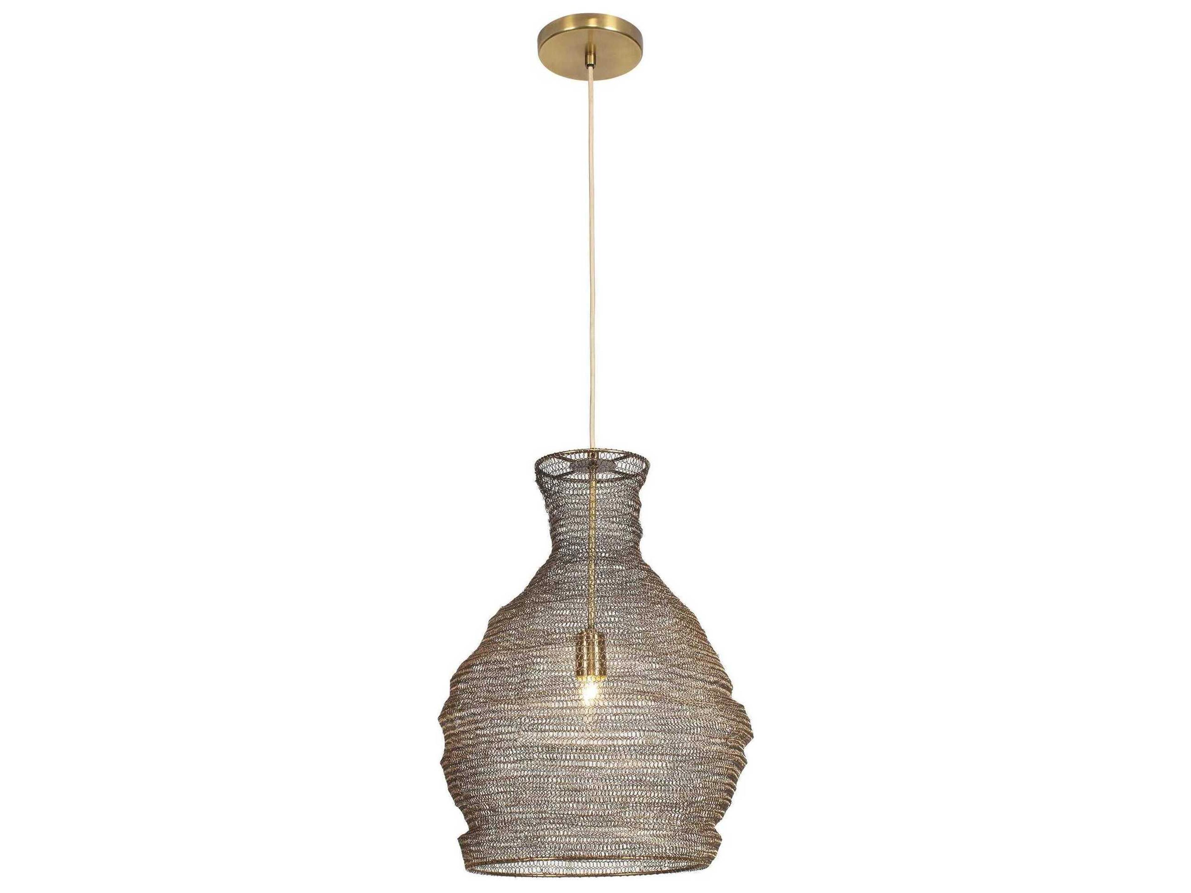 Uttermost Murmur 1-Light Antique Brass Pendant