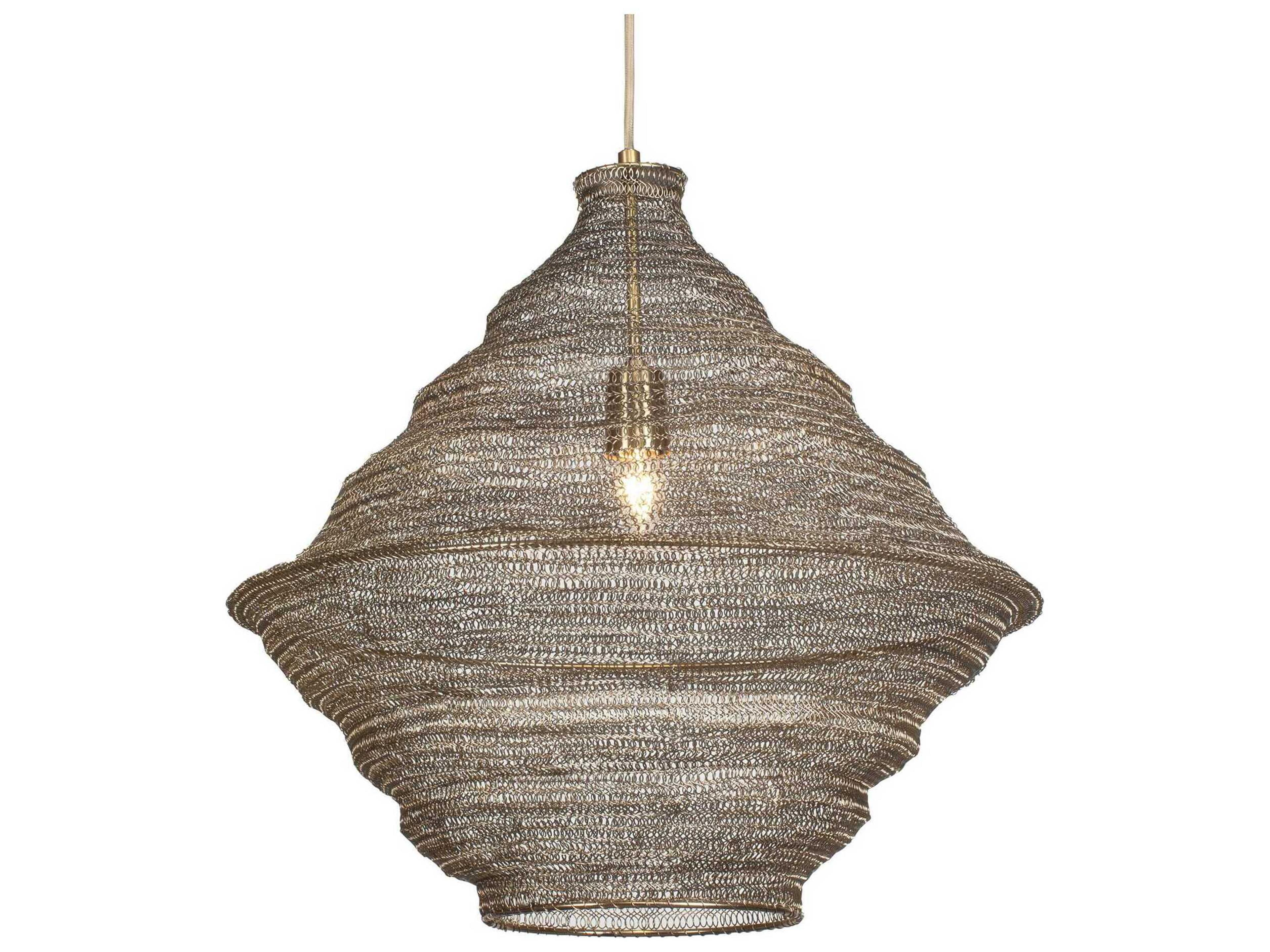 Sigh 1-Light Antique Brass Pendant