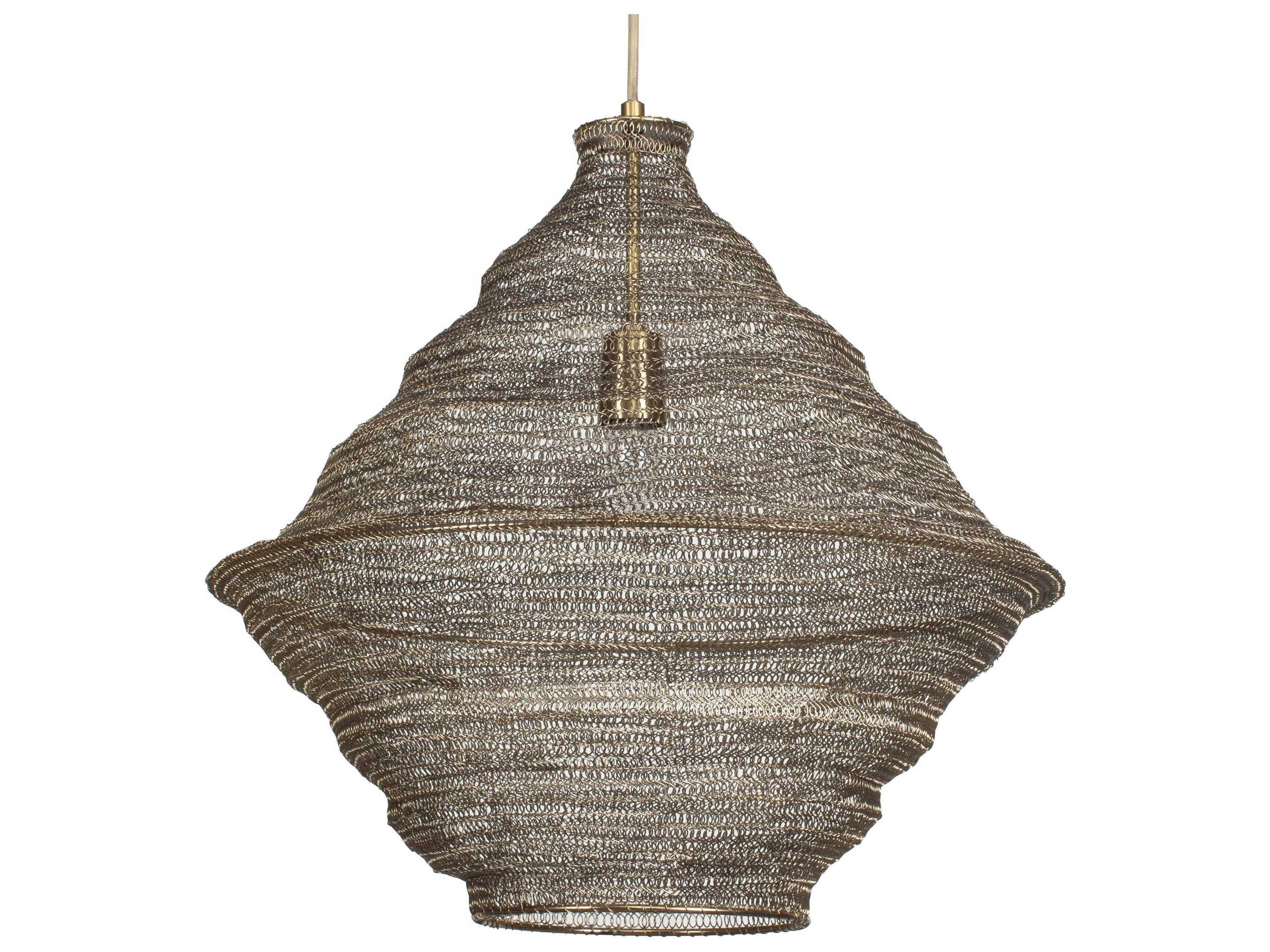 Uttermost Sigh 1-Light Antique Brass Pendant