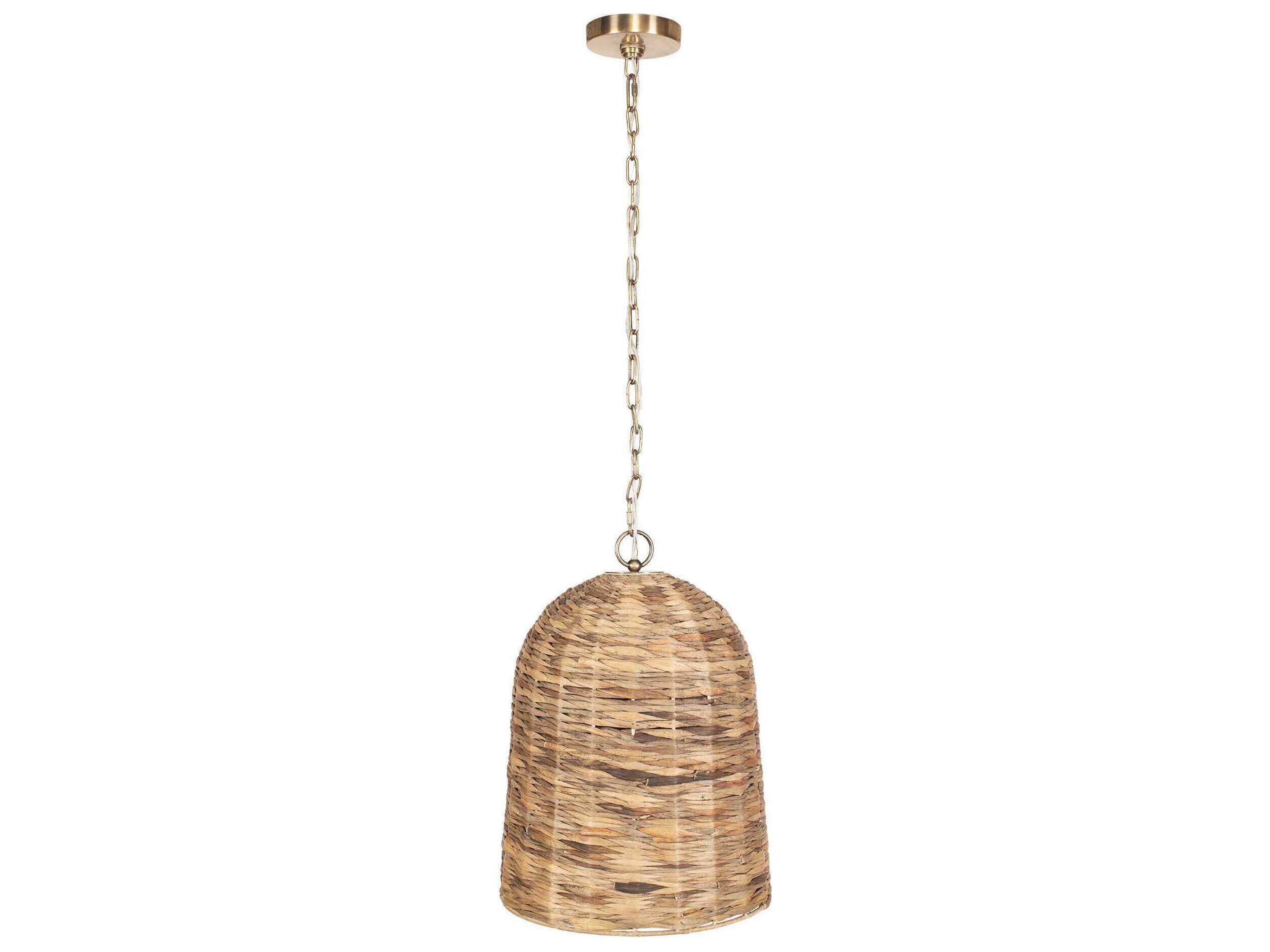 Uttermost Rotorua 1-Light Antique Brass Bell Pendant