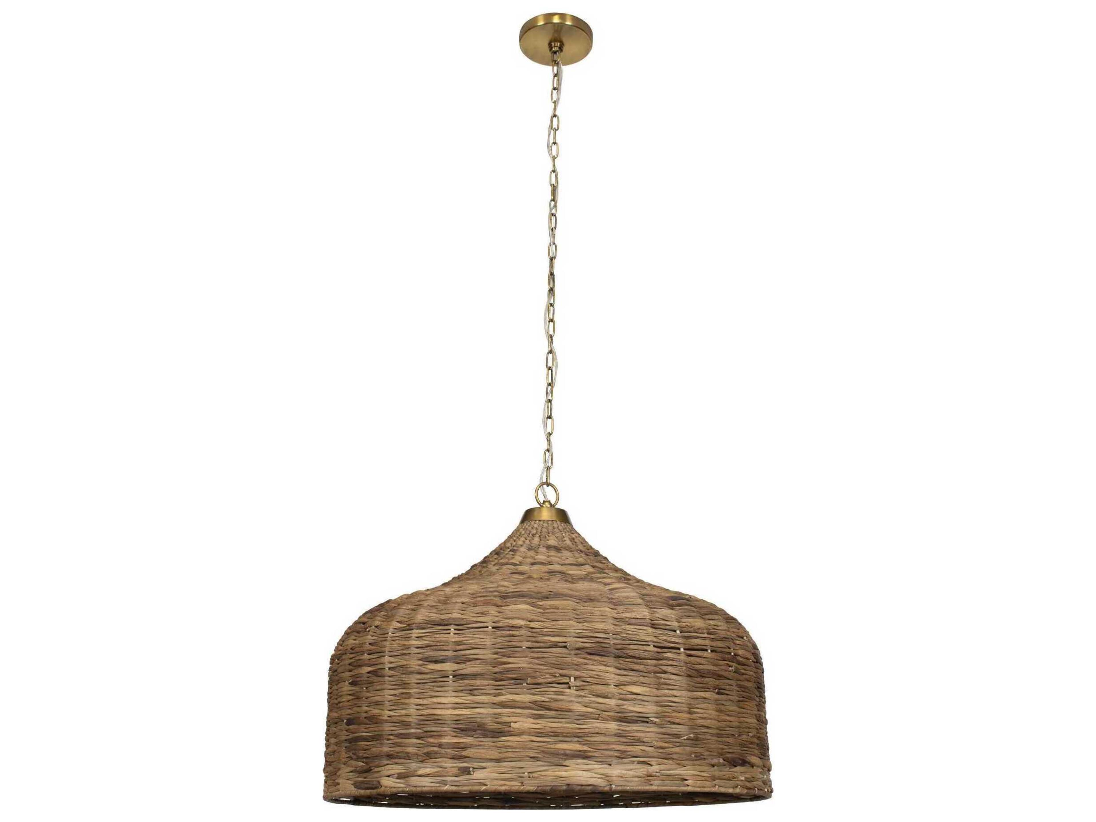 Uttermost Tauranga 5-Light Antique Brass Dome Pendant