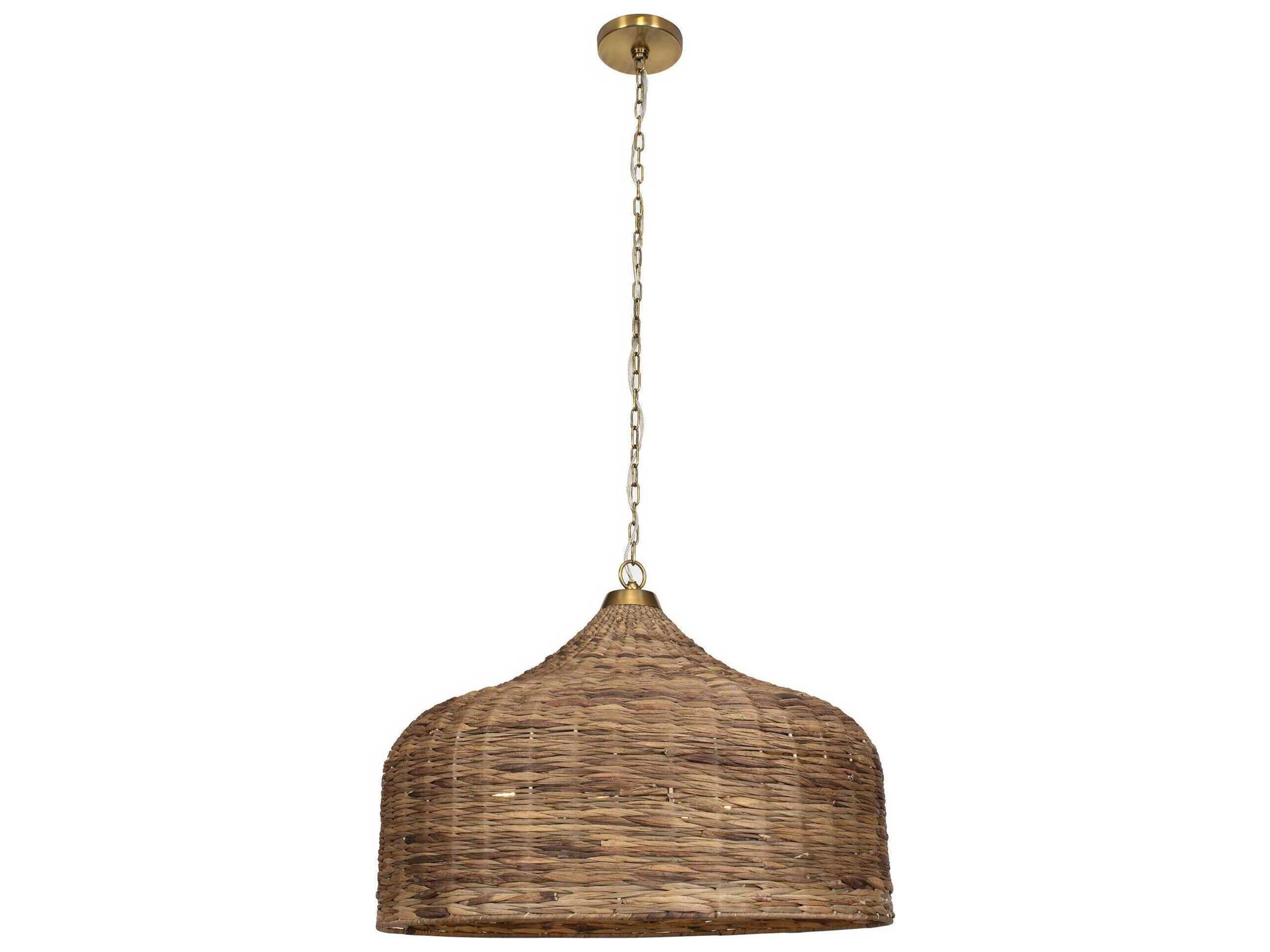 Uttermost Tauranga 5-Light Antique Brass Dome Pendant