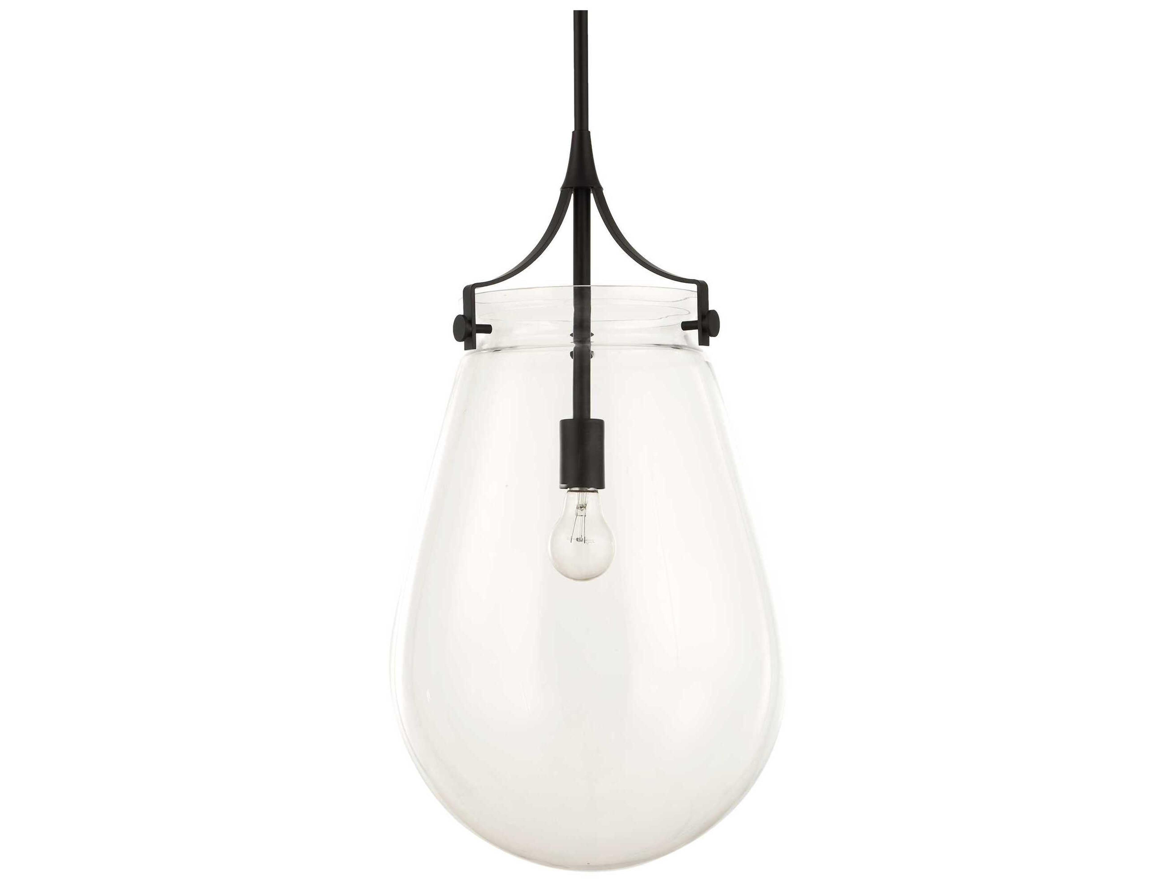 Uttermost Dewdrop 1-Light Matte Black Pendant