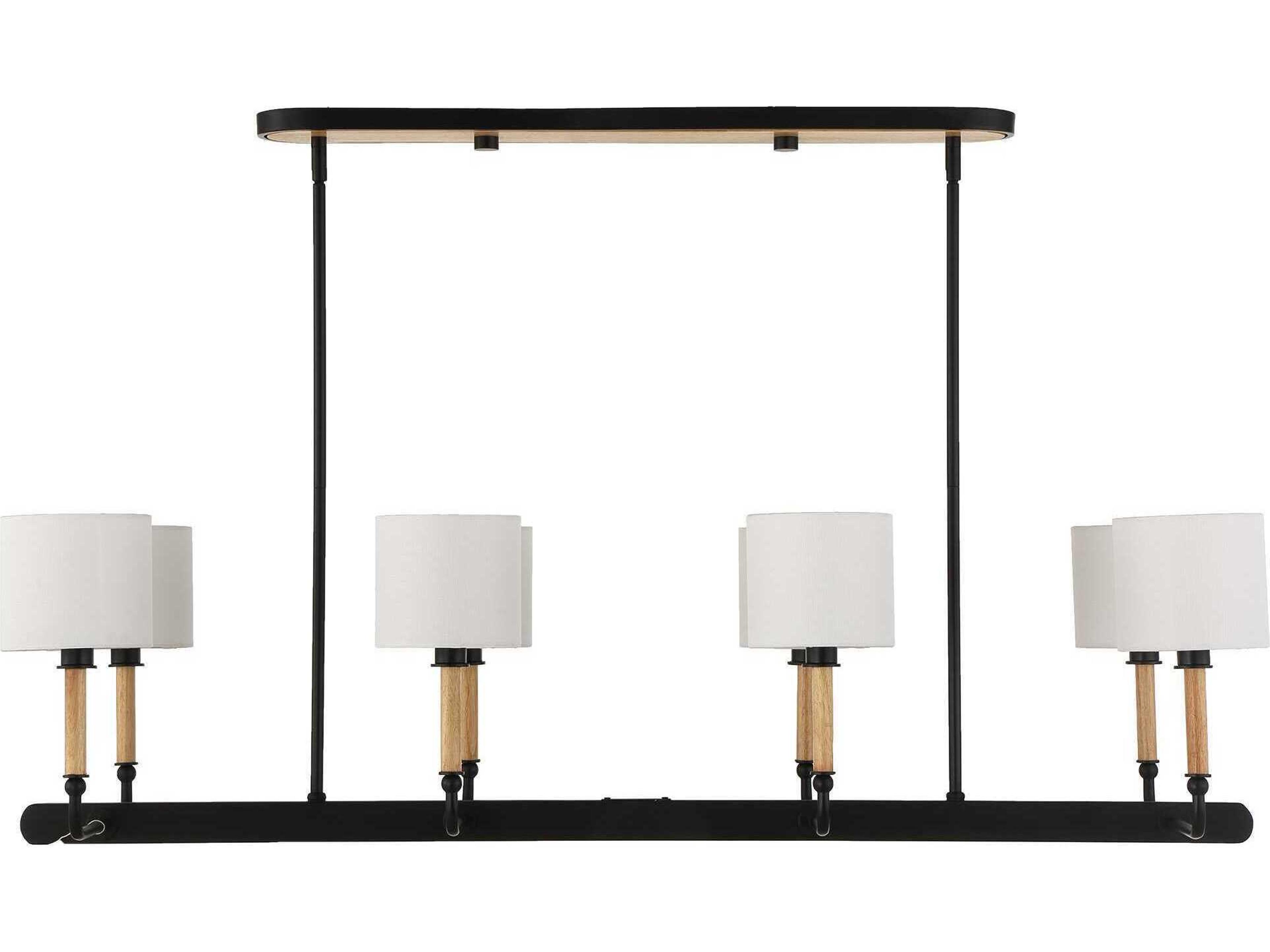 Uttermost Franconia 8-Light Matte Black Island Pendant