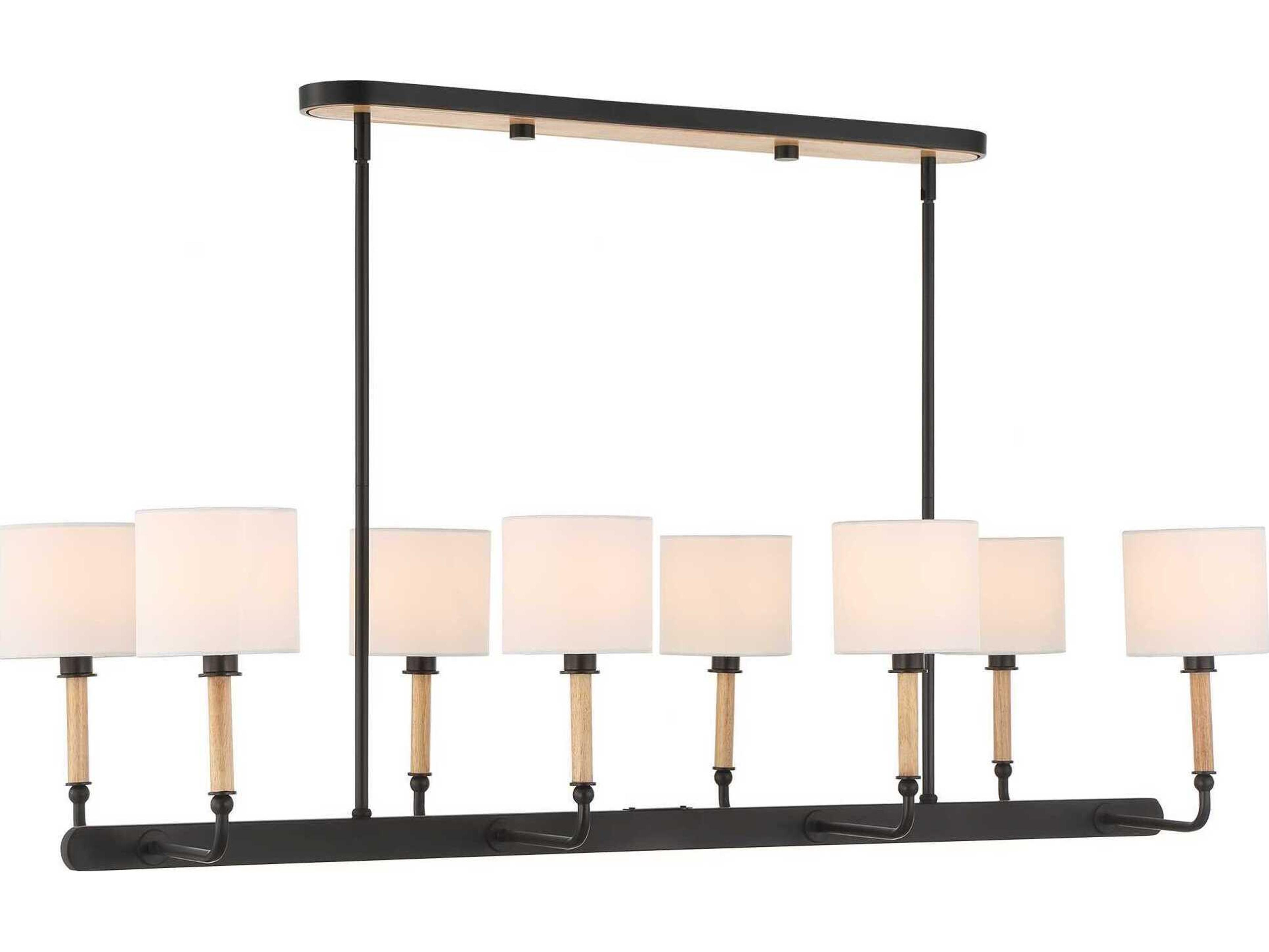 Uttermost Franconia 8-Light Matte Black Island Pendant