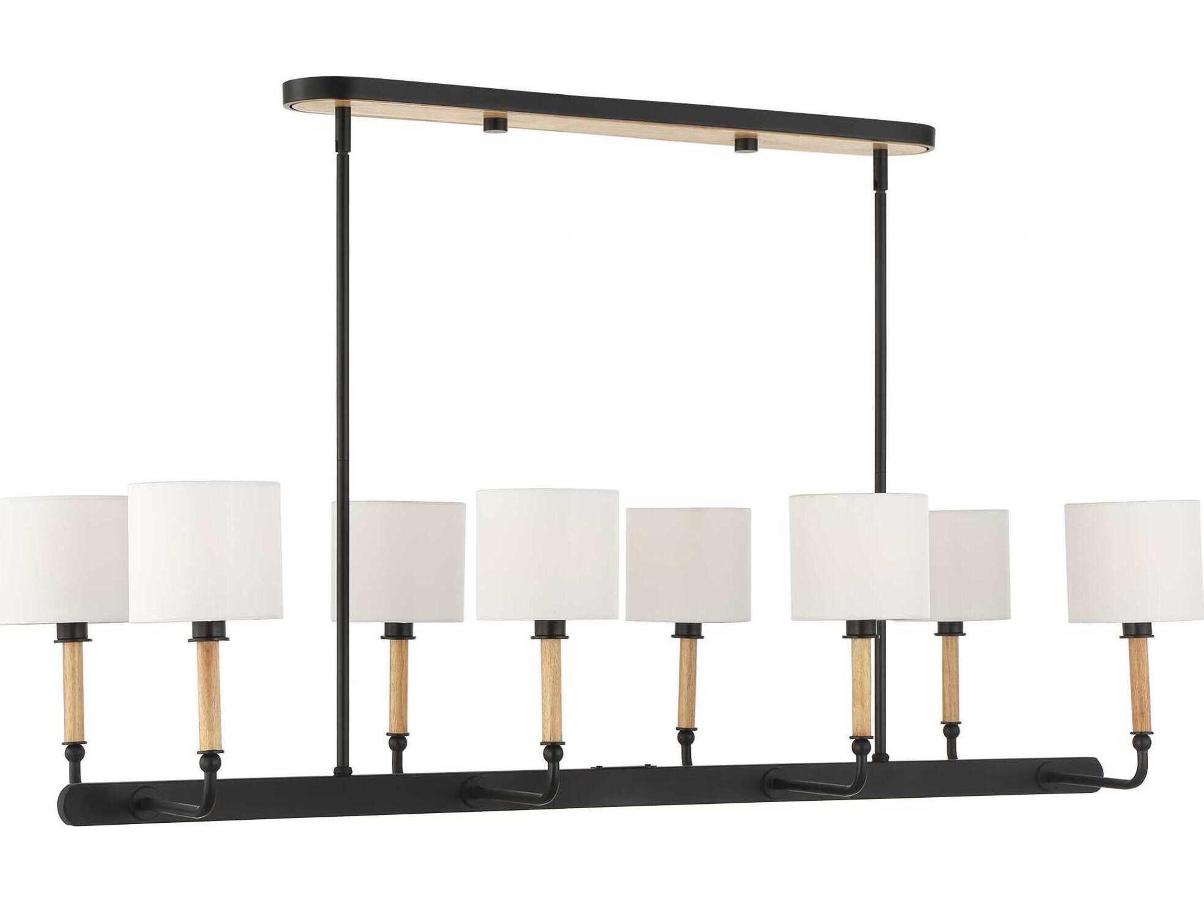 Uttermost Franconia 8-Light Matte Black Island Pendant