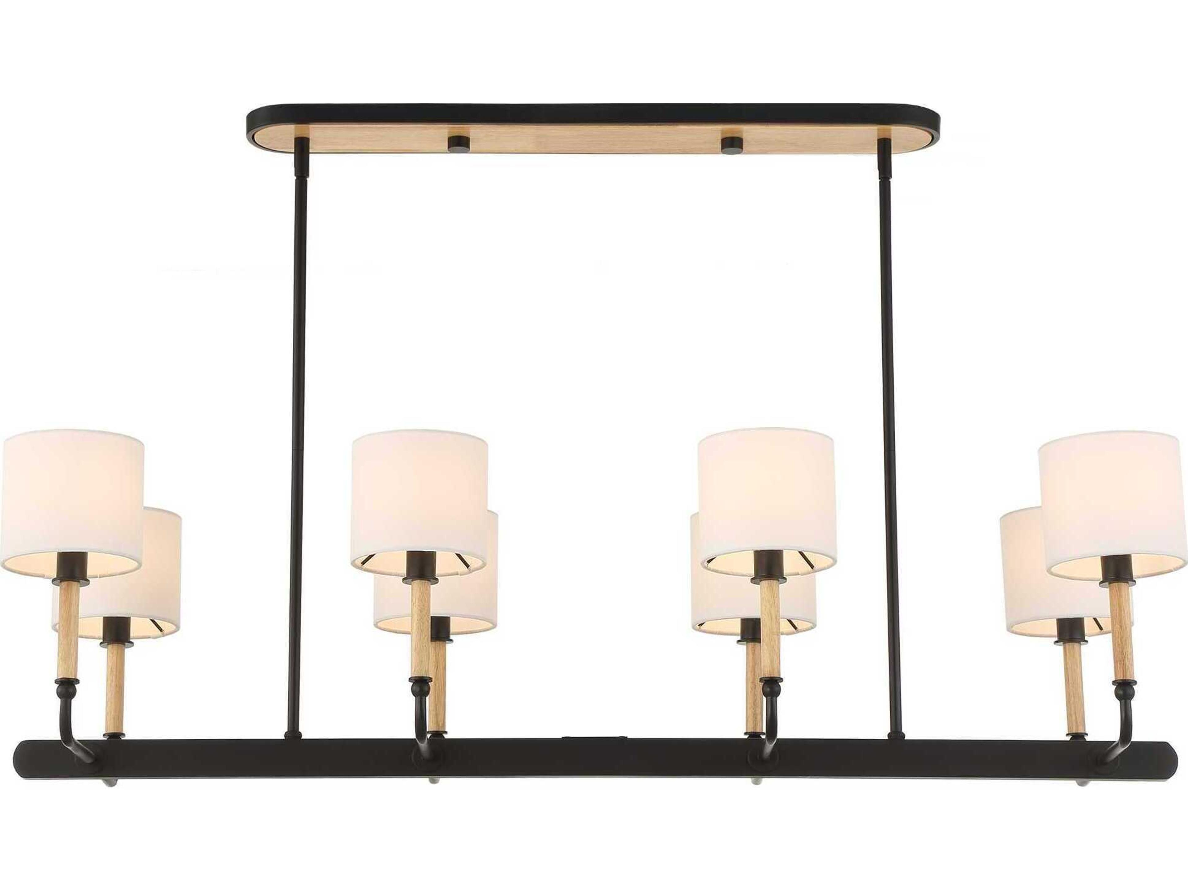 Uttermost Franconia 8-Light Matte Black Island Pendant