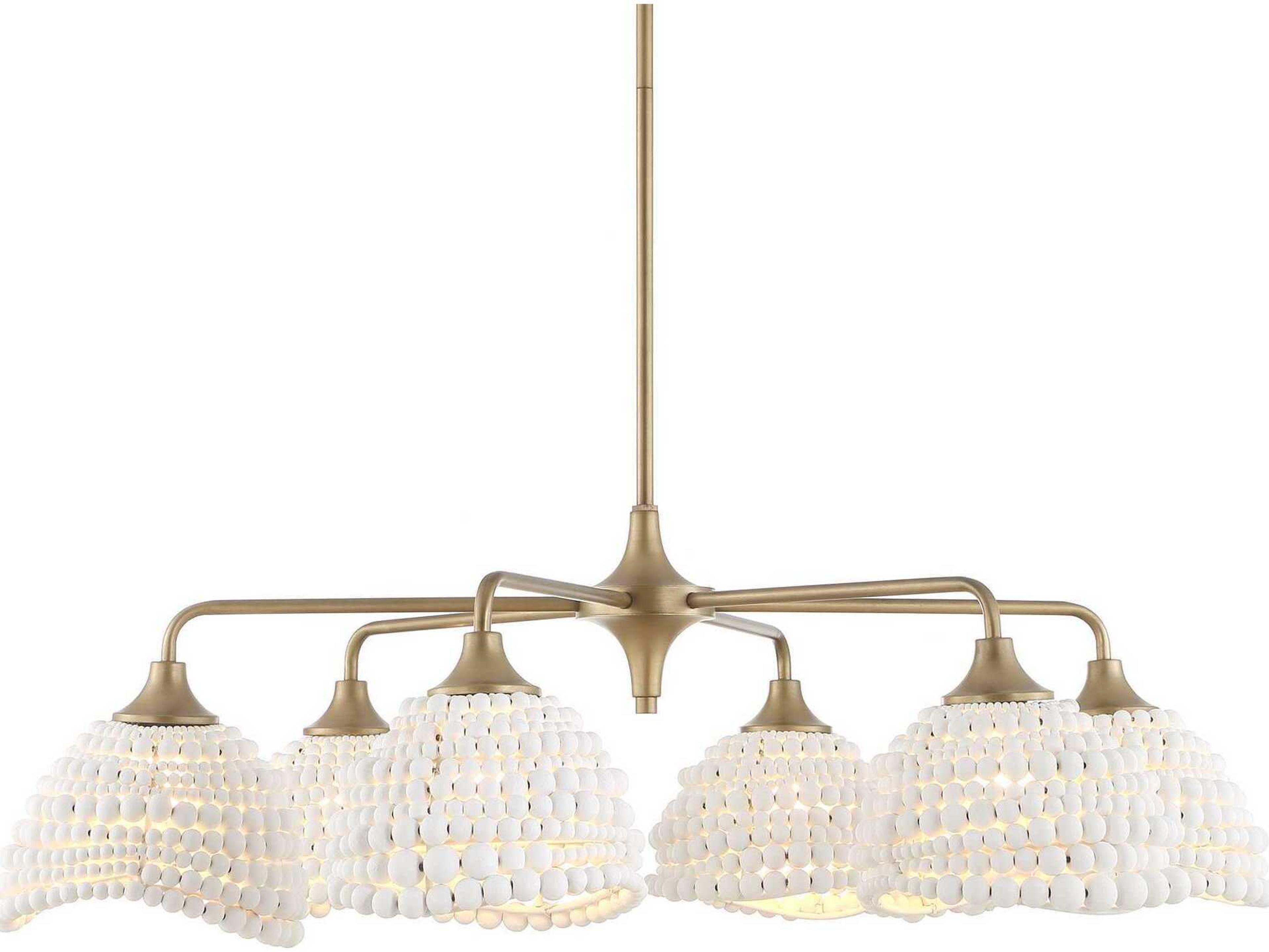 Biddeford 6-Light Brushed Matte Gold Chandelier