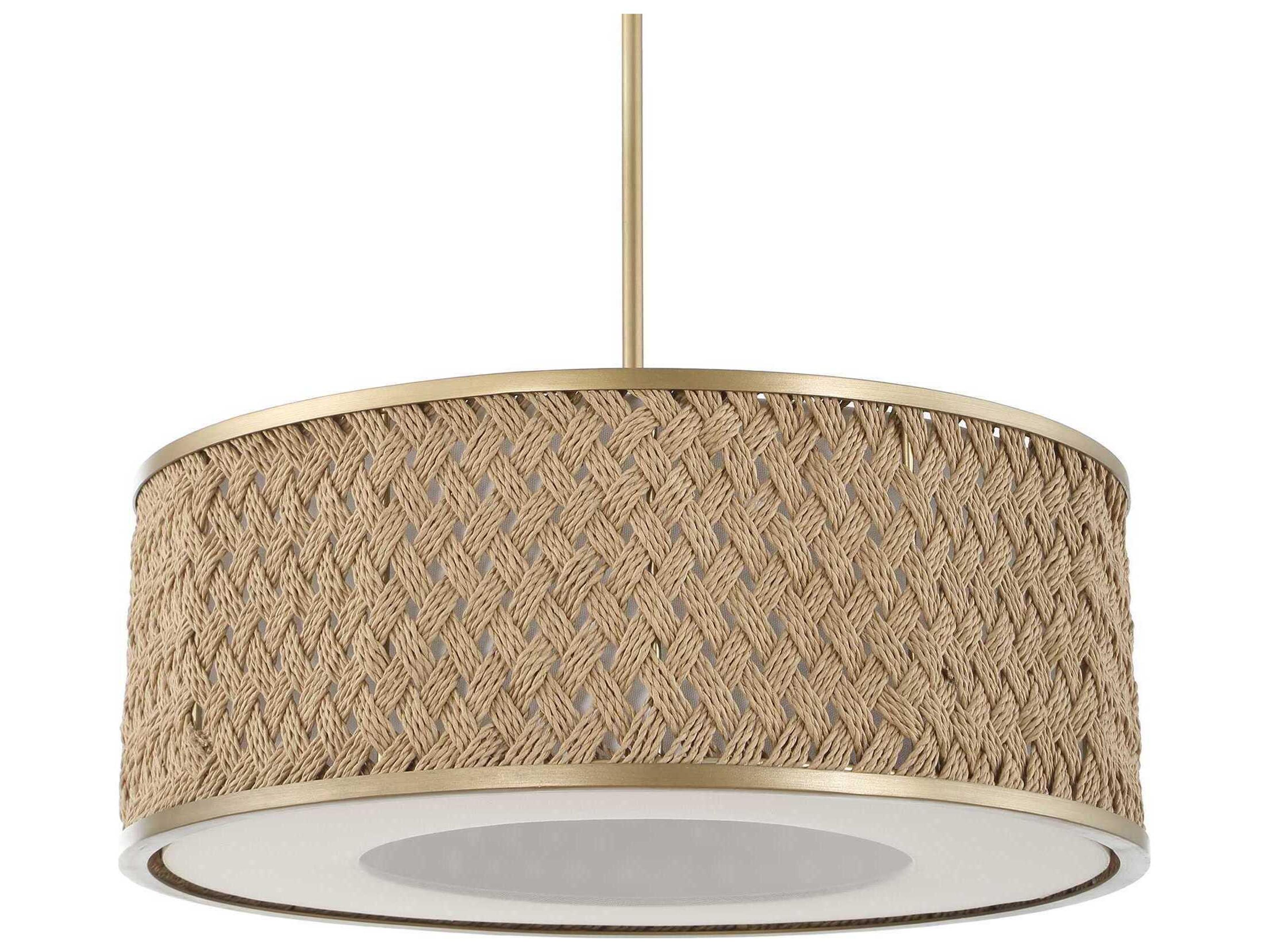Uttermost Pinchot 4-Light Brushed Matte Gold Round Pendant