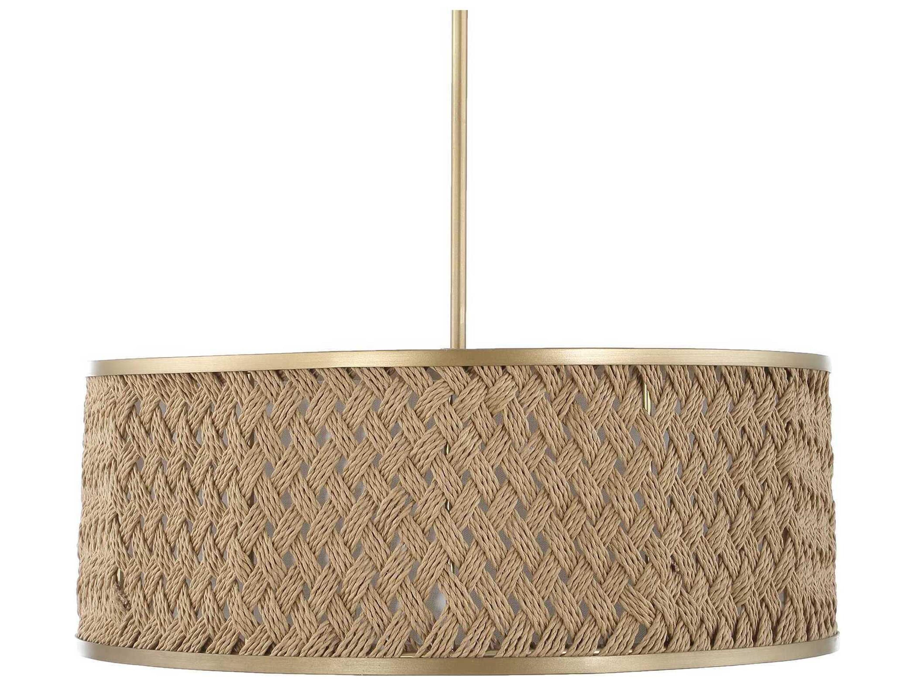 Uttermost Pinchot 4-Light Brushed Matte Gold Round Pendant