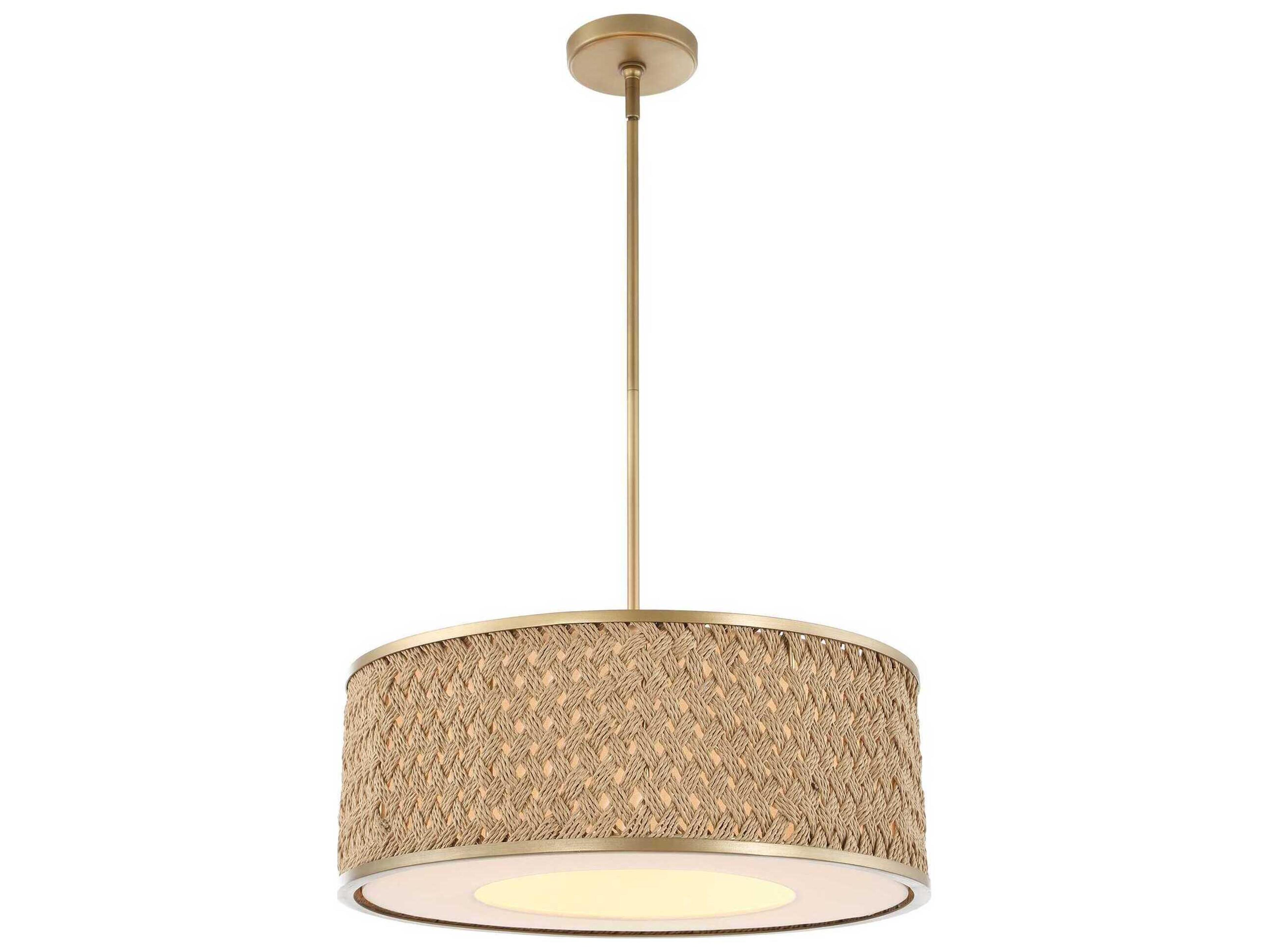 Uttermost Pinchot 4-Light Brushed Matte Gold Round Pendant