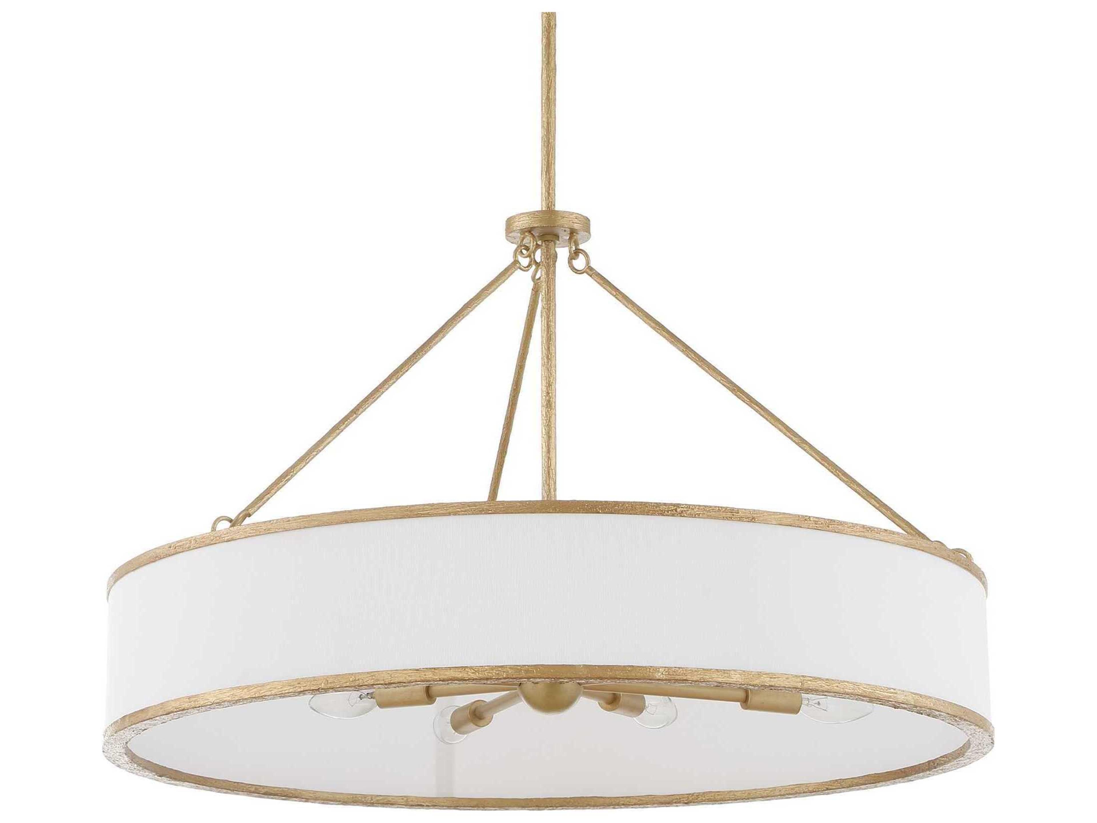 Uttermost Algiers 8-Light Textured Soft Gold Drum Pendant