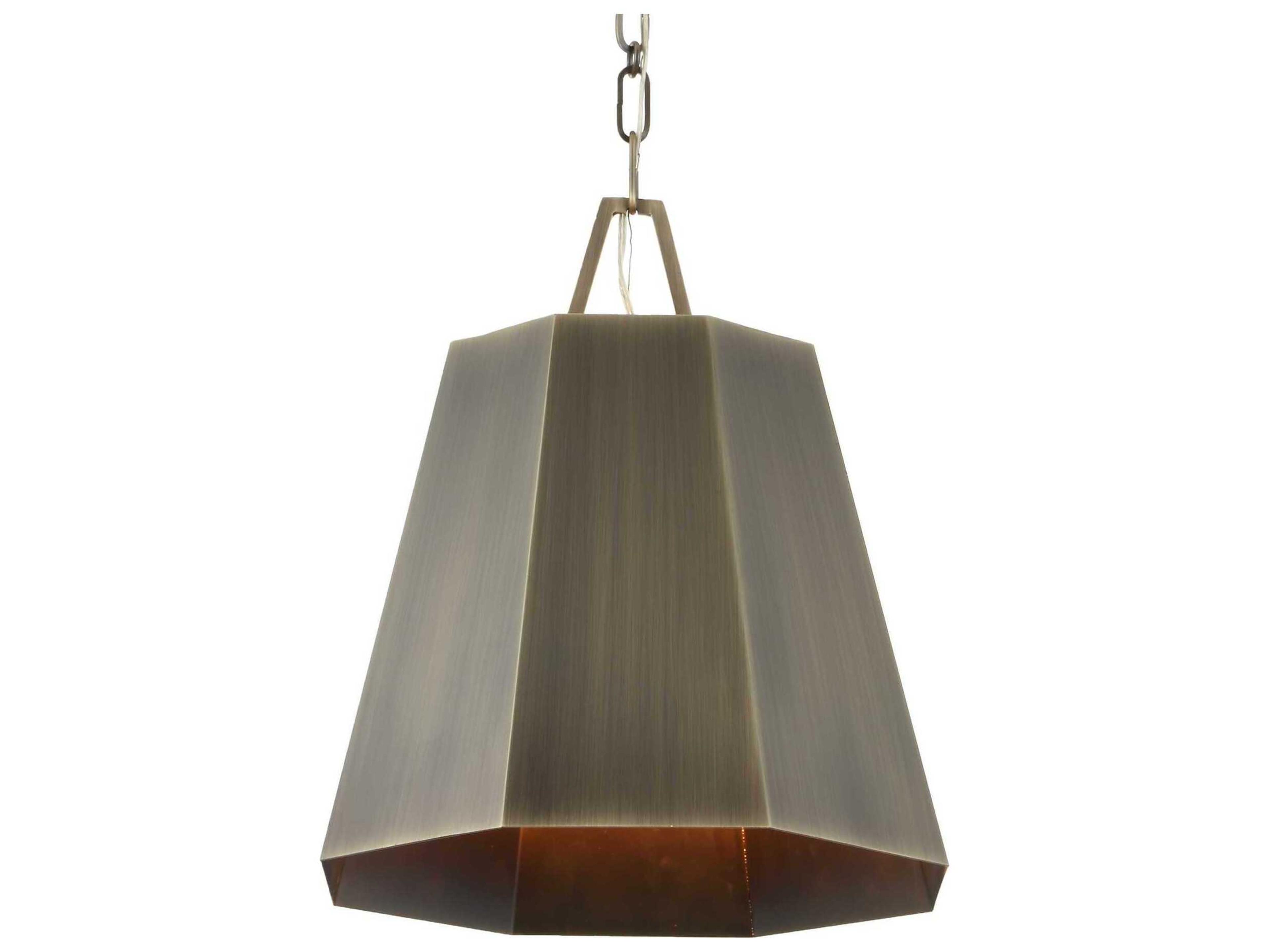 Granada 1-Light Weathered Brass Pendant