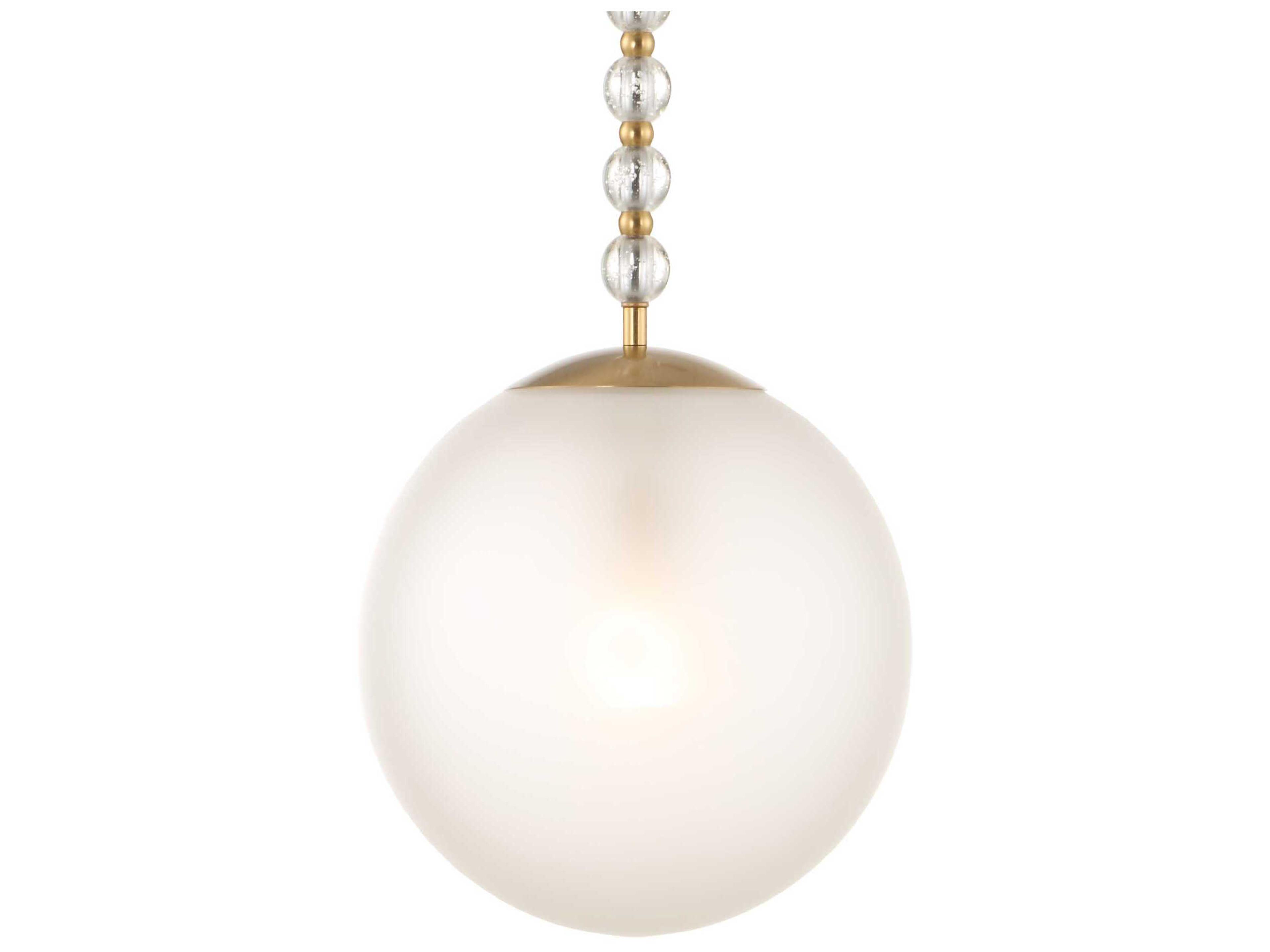 Ripple 1-Light Warm Brass Globe Mini Pendant