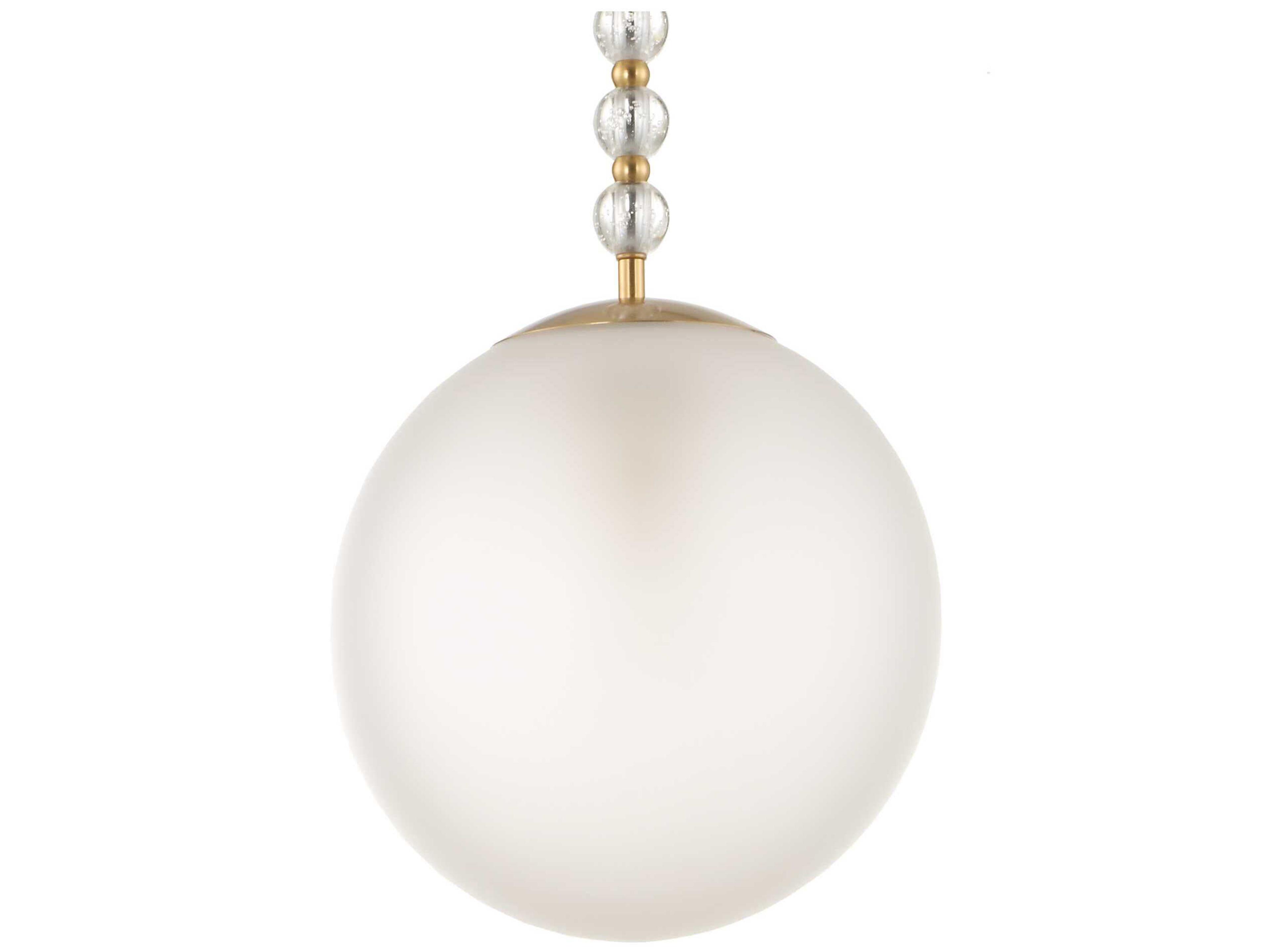 Uttermost Ripple 1-Light Warm Brass Globe Mini Pendant