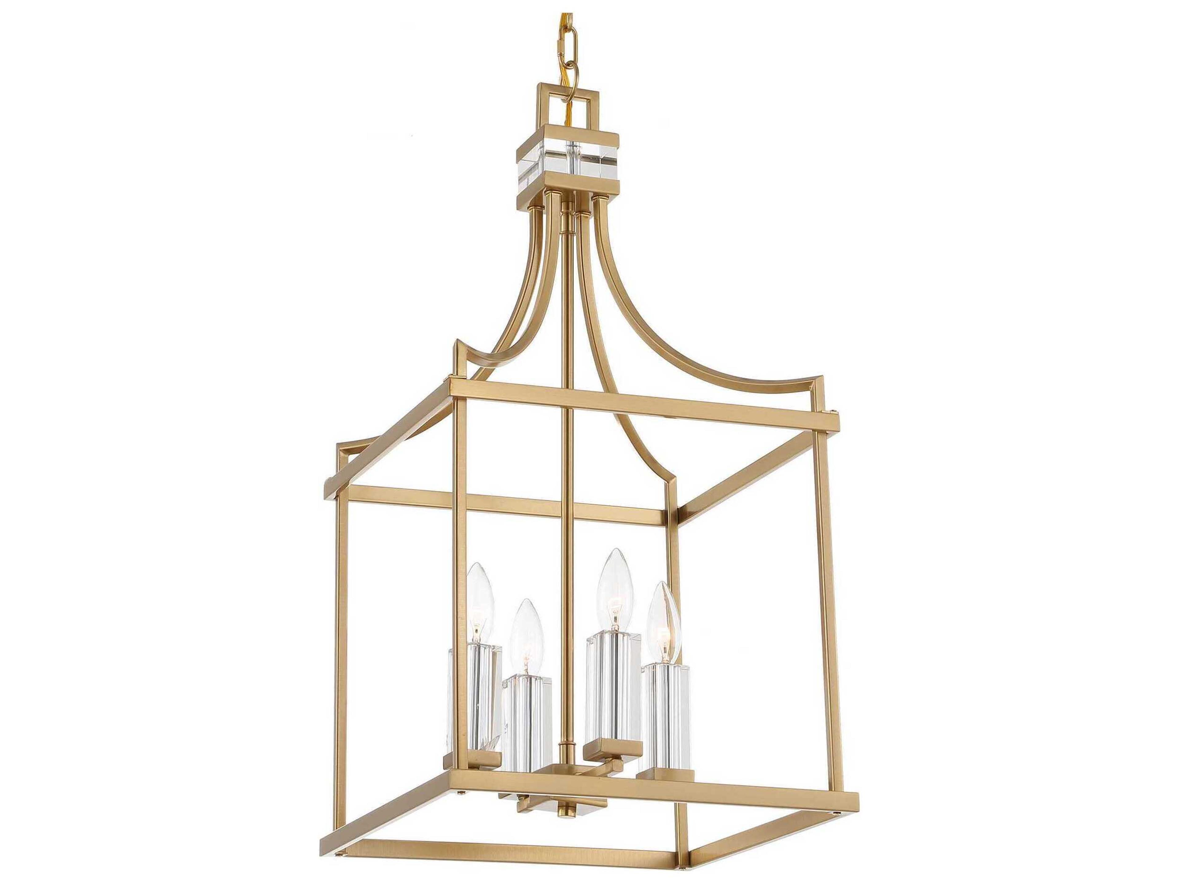 Montreal 4-Light Warm Brass Pendant