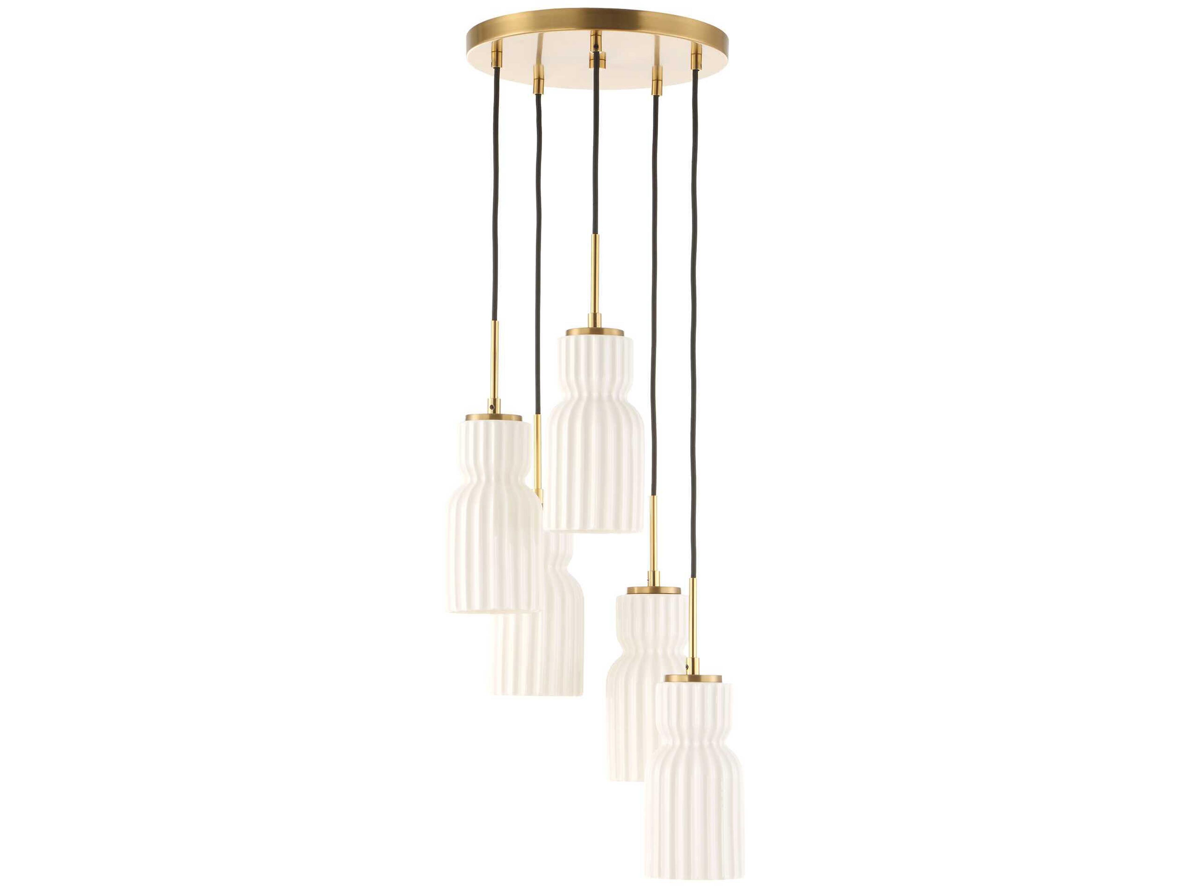 Uttermost Vanier 5-Light Warm Brass Pendant