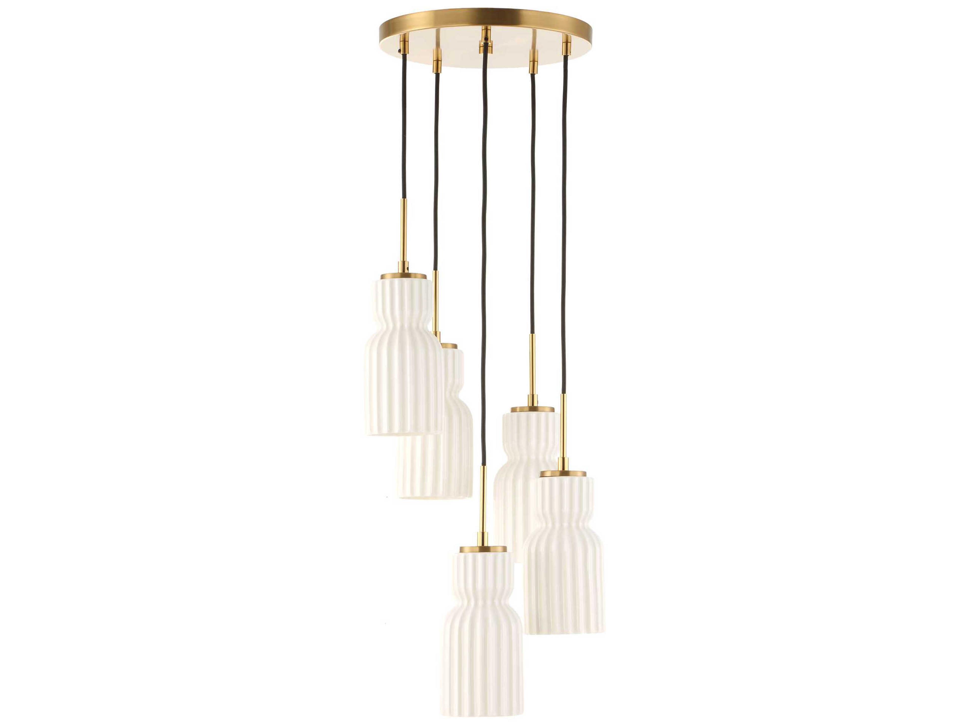 Uttermost Vanier 5-Light Warm Brass Pendant