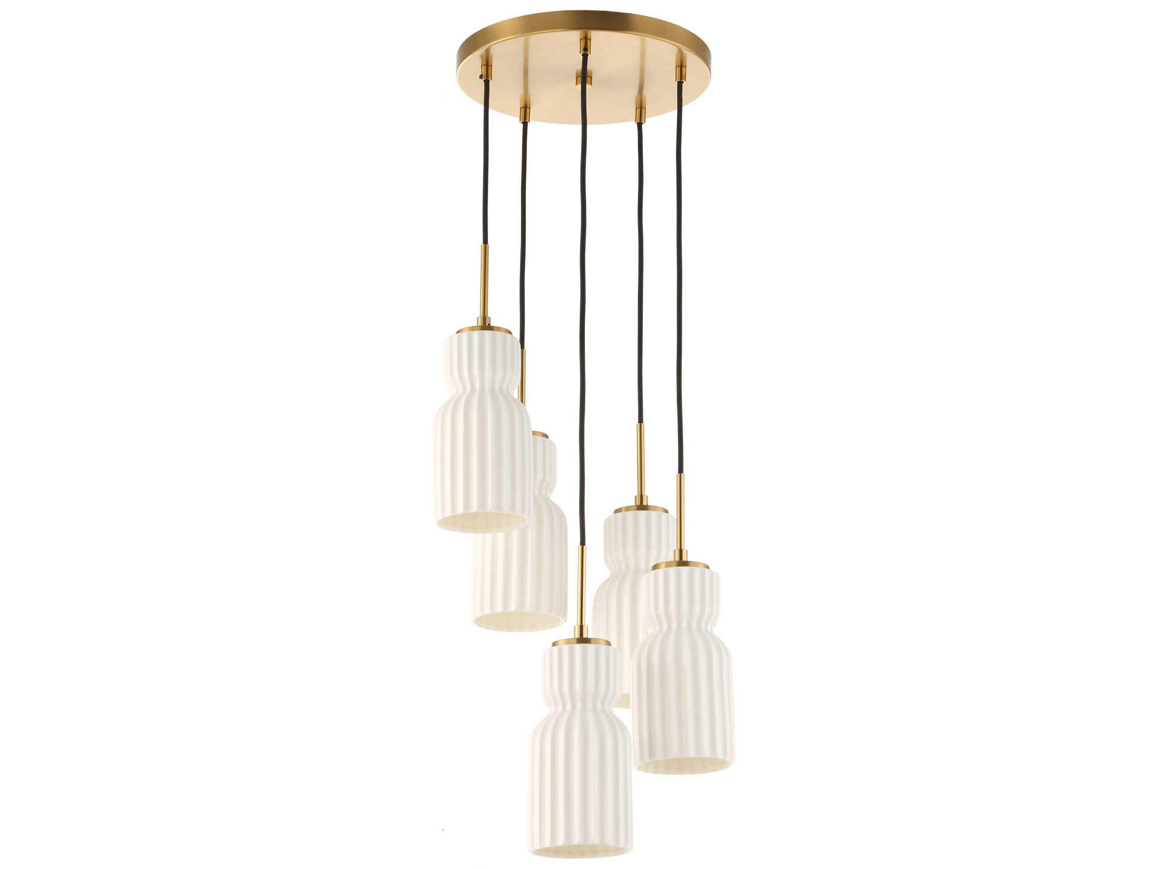 Uttermost Vanier 5-Light Warm Brass Pendant