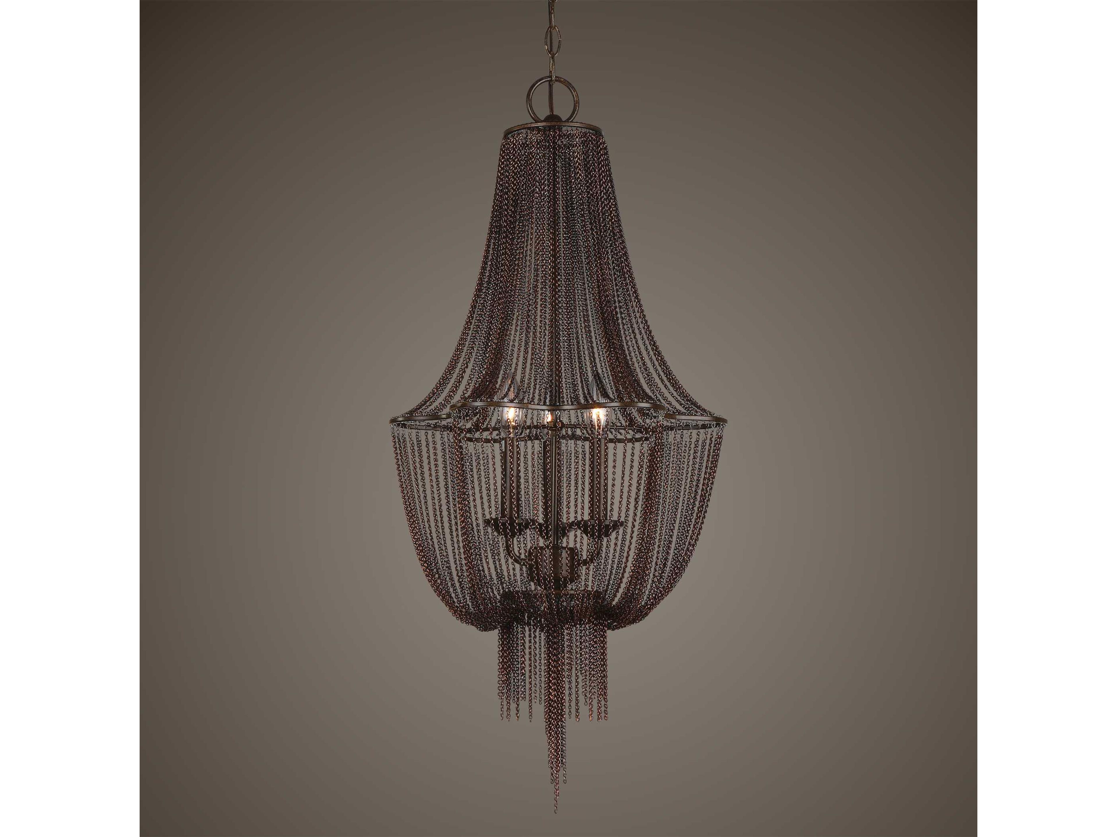 Uttermost Lezzeno 3-Light Dark Oil Rubbed Bronze Empire Chandelier