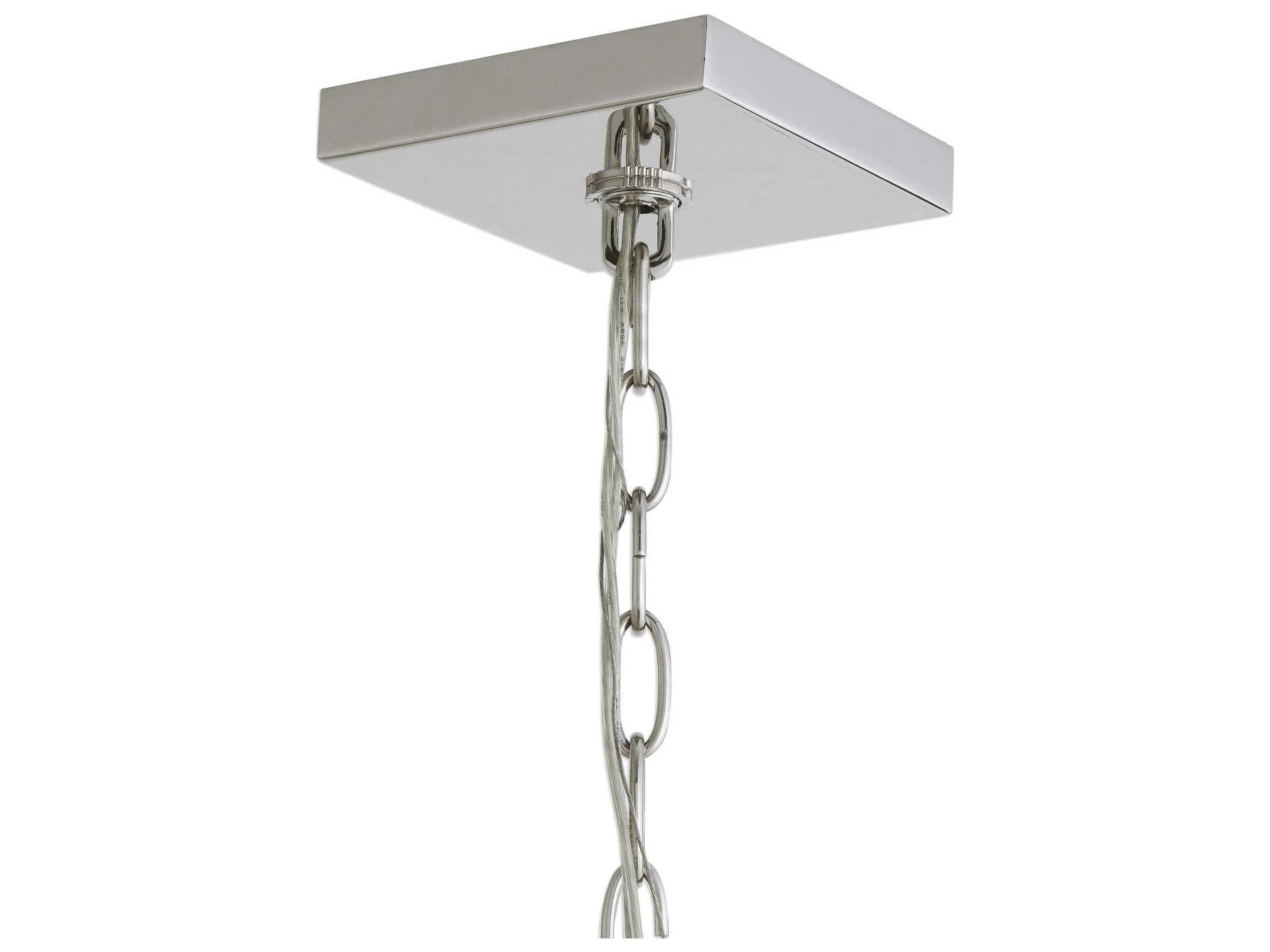 Uttermost Euclid 6-Light Polished Nickel Geometric Pendant