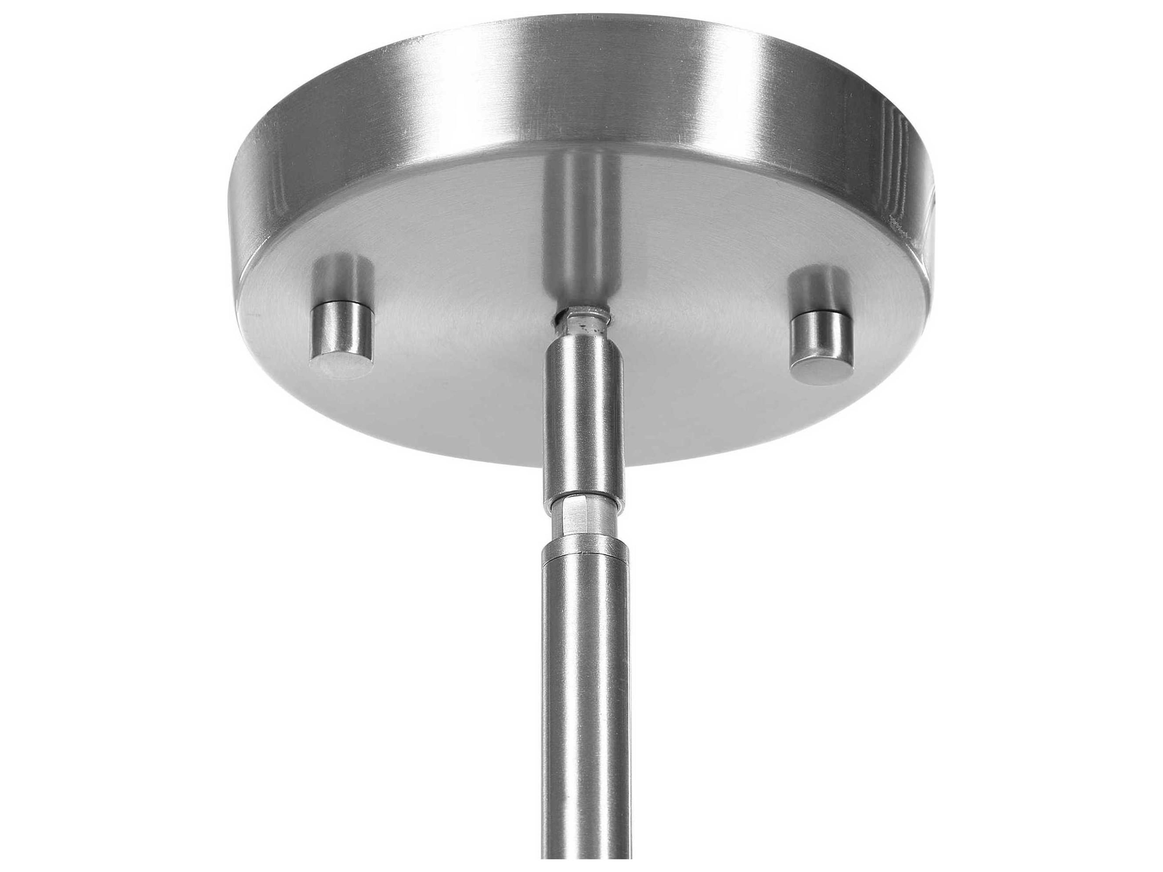 Uttermost Windswept 1-Light Brushed Nickel Blue Glass Pendant