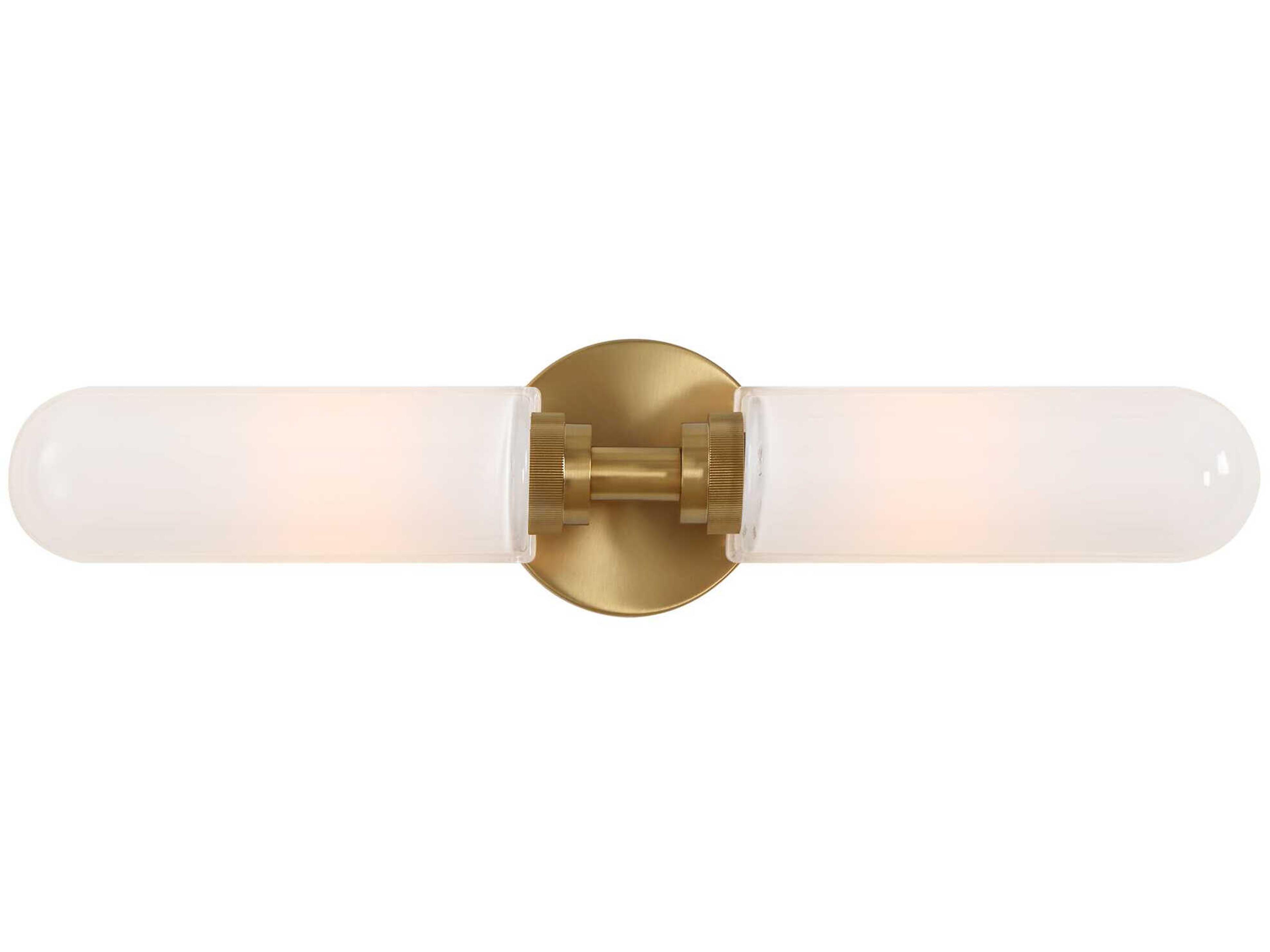 Wellsville 2-Light Warm Brass Wall Sconce
