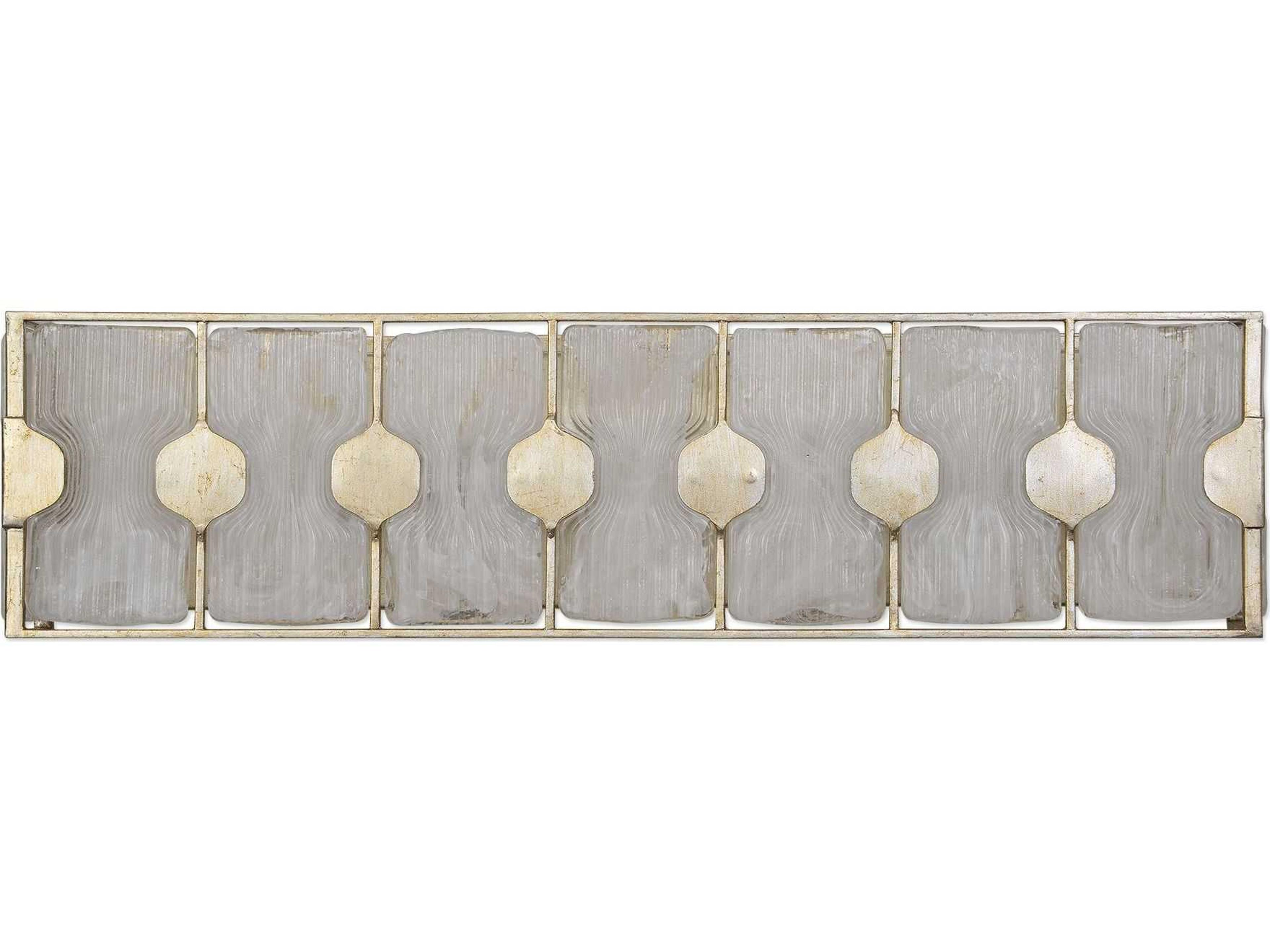 Uttermost Rene 4-Light Silver Leaf Glass Vanity Light