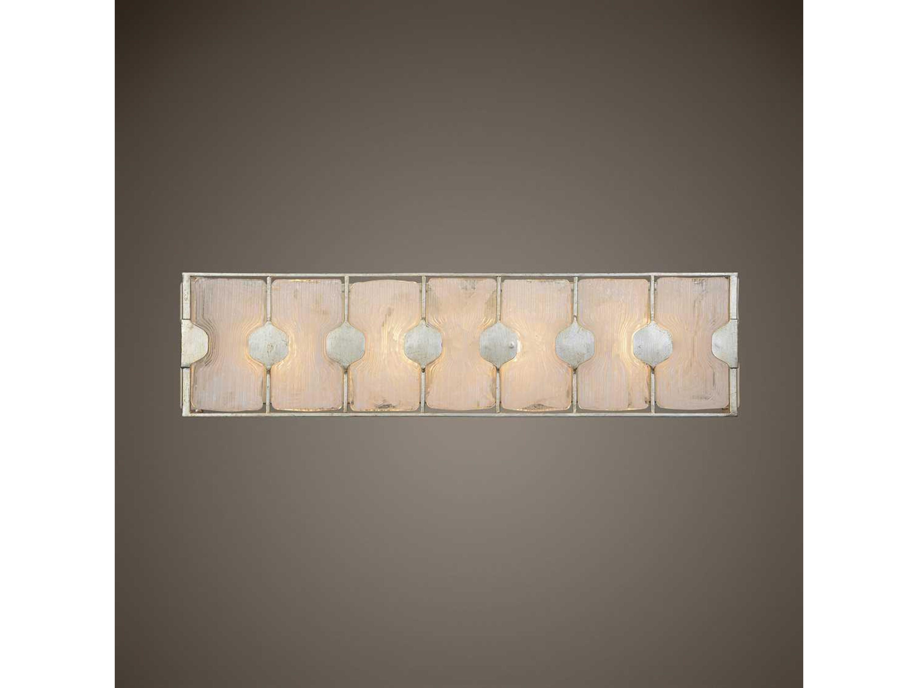 Uttermost Rene 4-Light Silver Leaf Glass Vanity Light