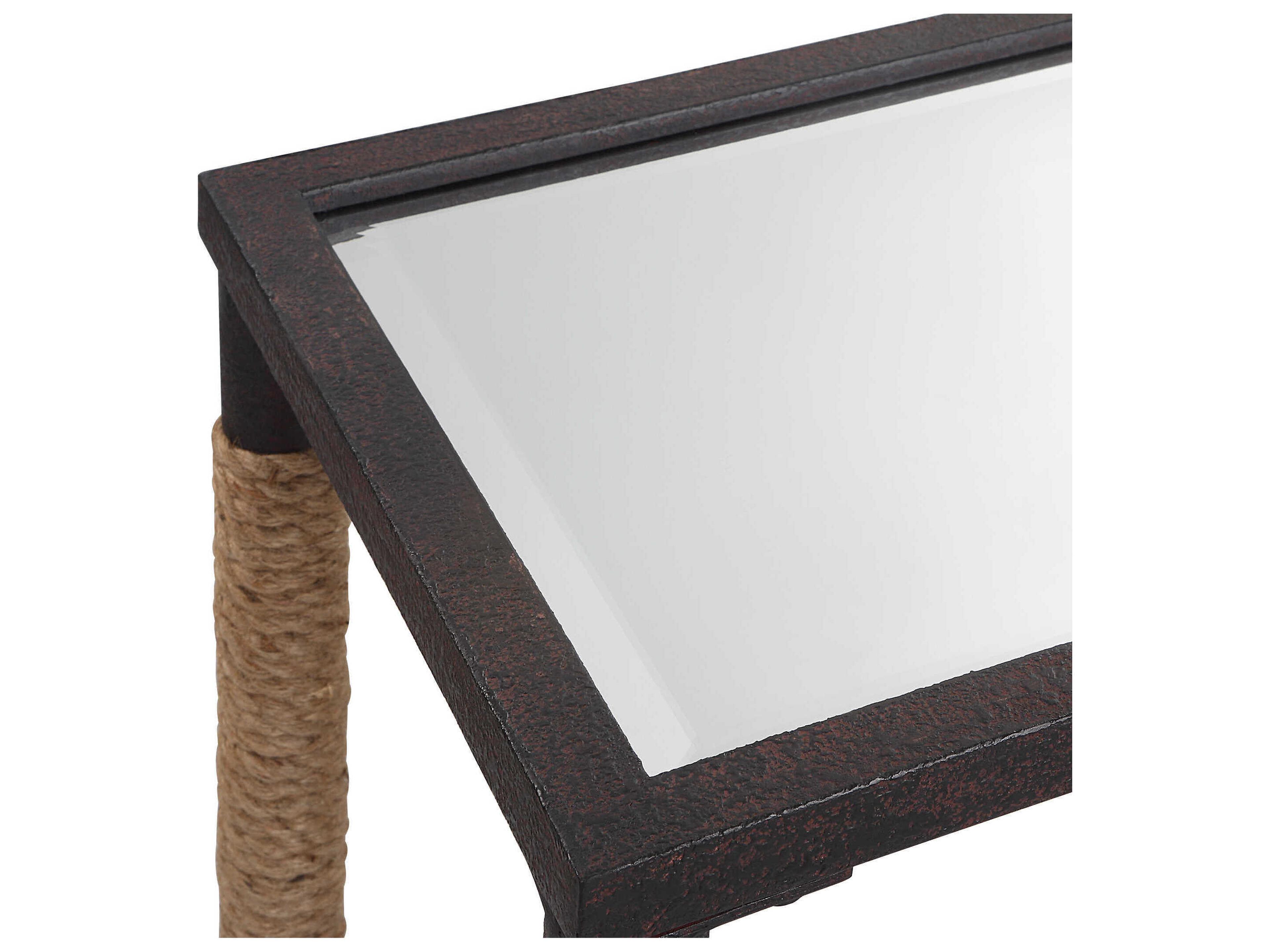 Uttermost Braddock Coastal Rectangular Glass Natural Console Table