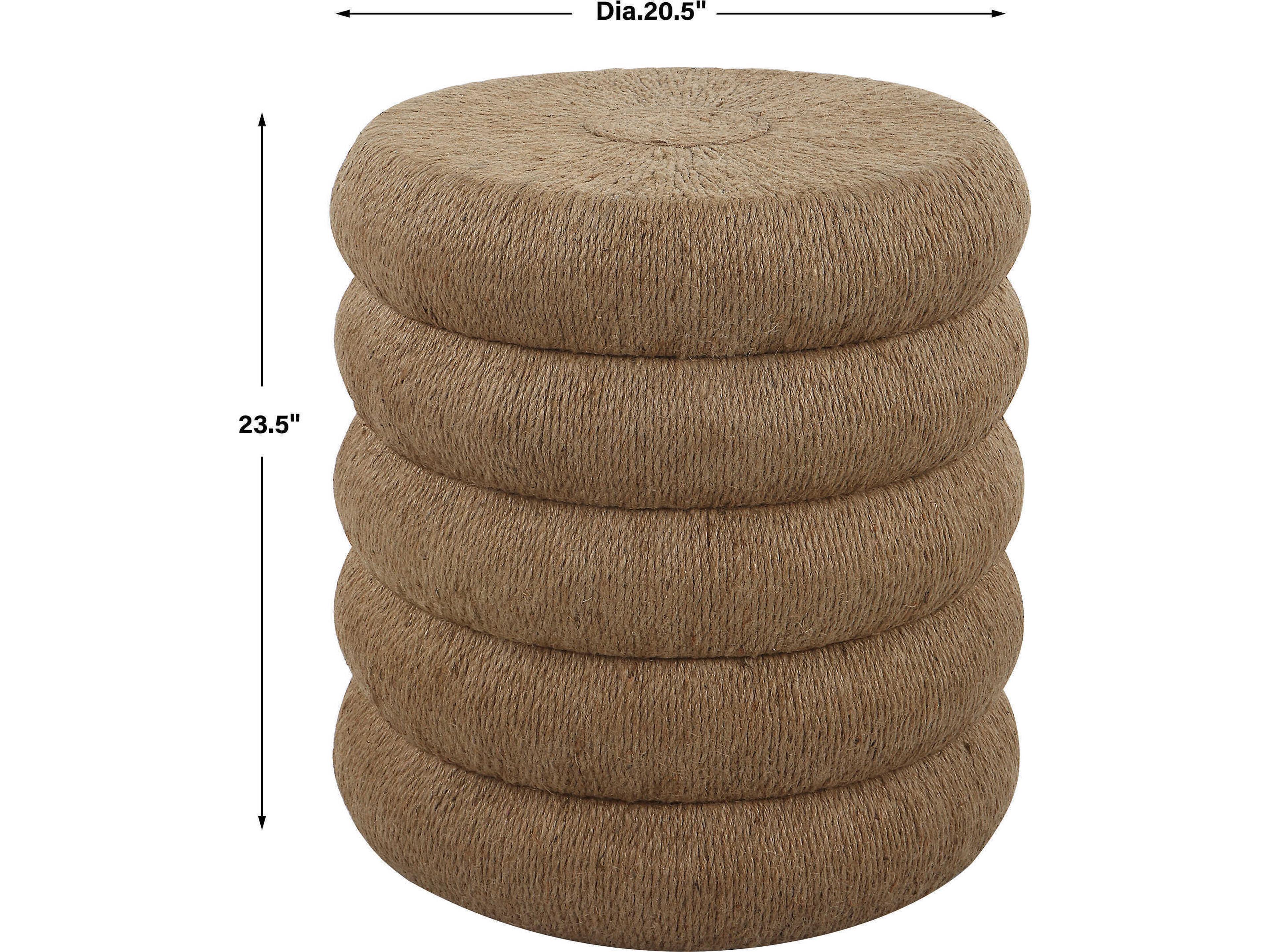 Uttermost Capitan Round Natural End Table