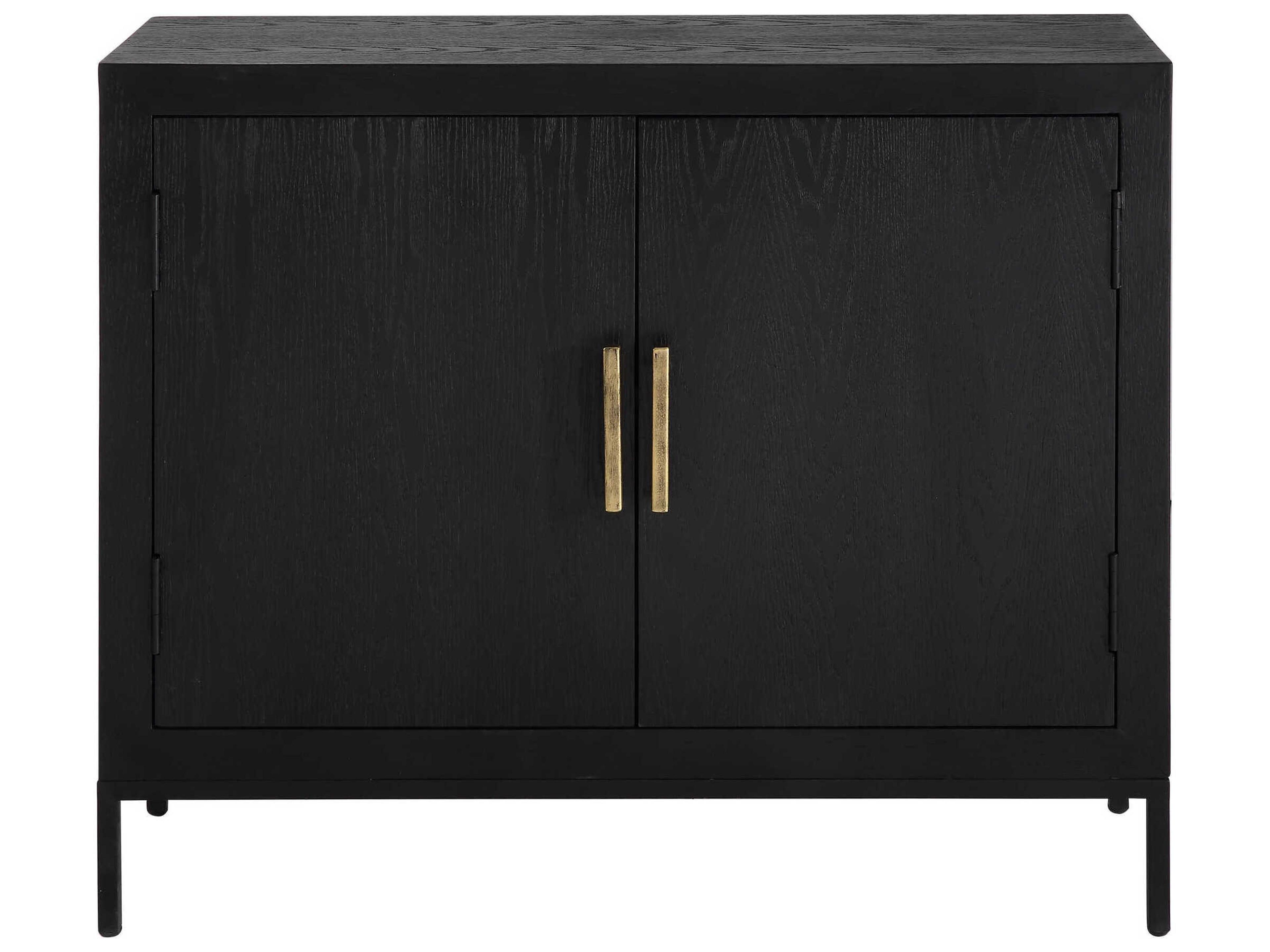 Uttermost Dark Ebony Oak Black Wood Accent Chest