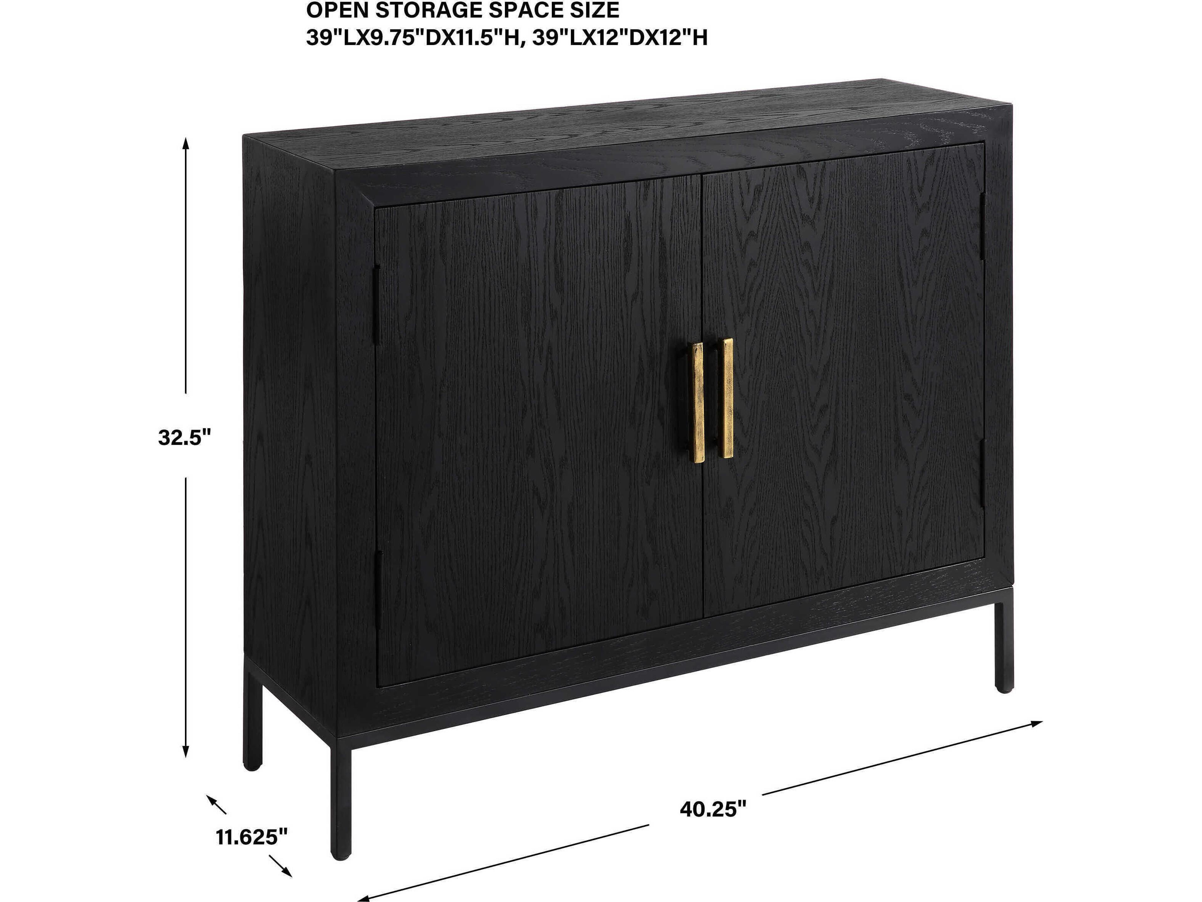 Uttermost Dark Ebony Oak Black Wood Accent Chest