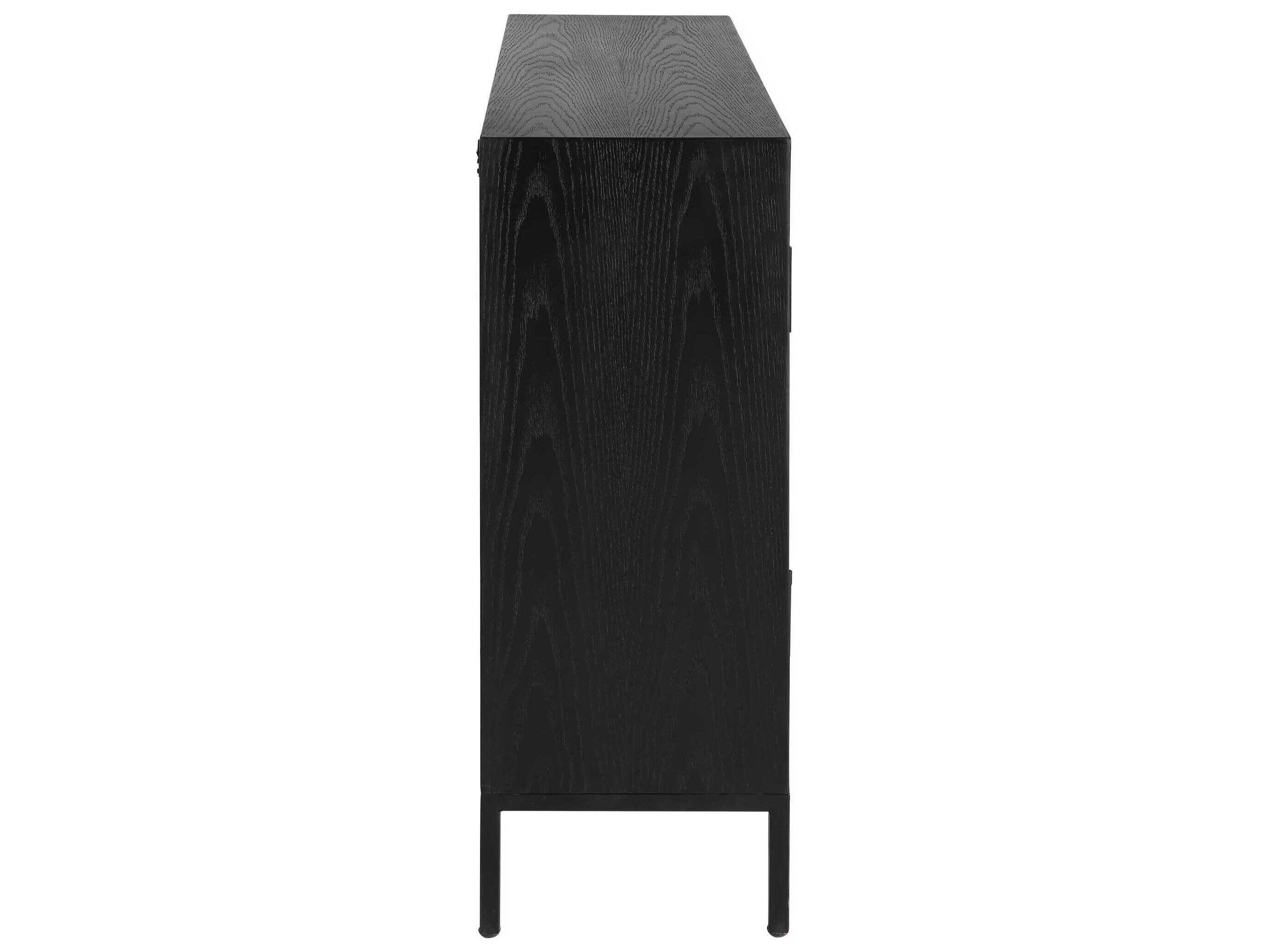 Uttermost Dark Ebony Oak Black Wood Accent Chest