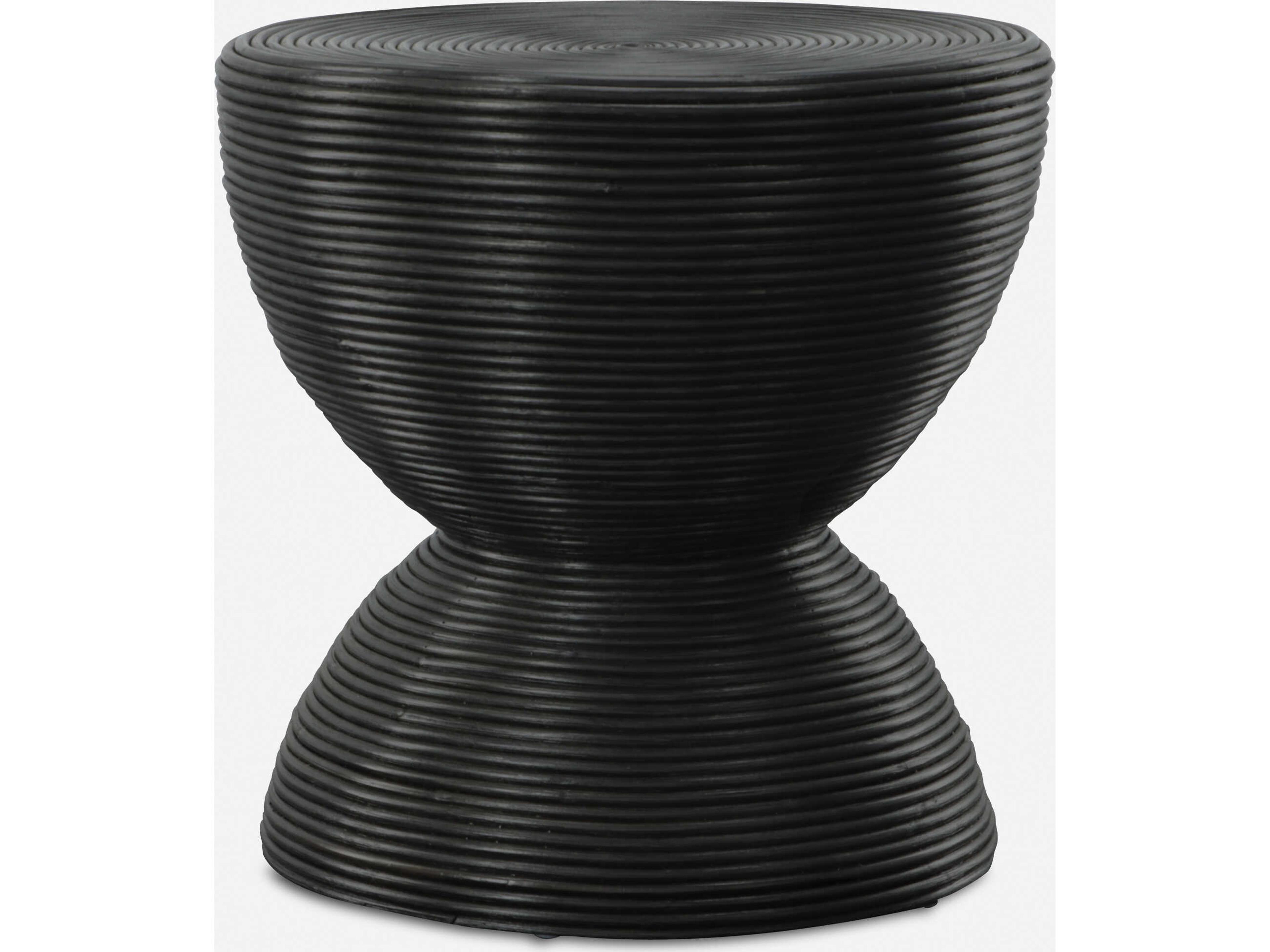 Uttermost Bongo Round Stained Black End Table