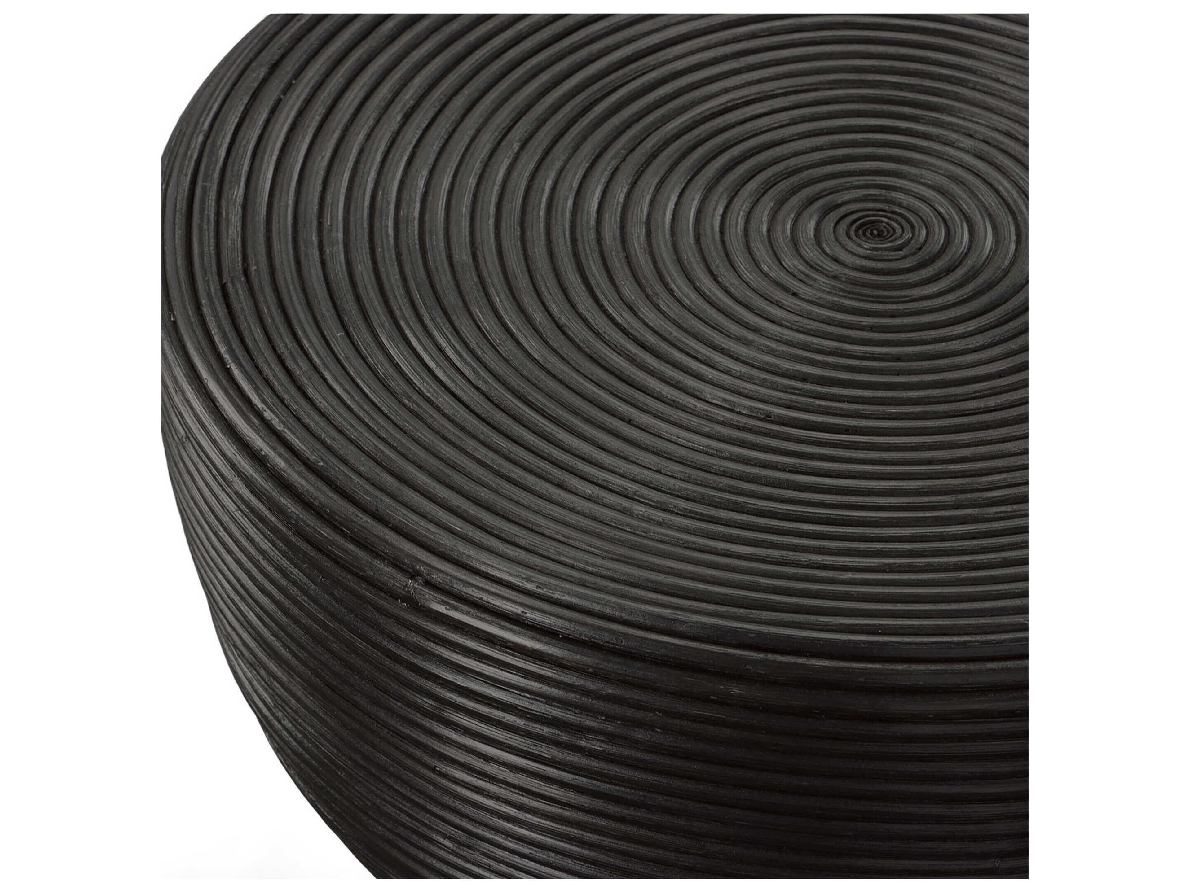 Uttermost Bongo Round Stained Black End Table