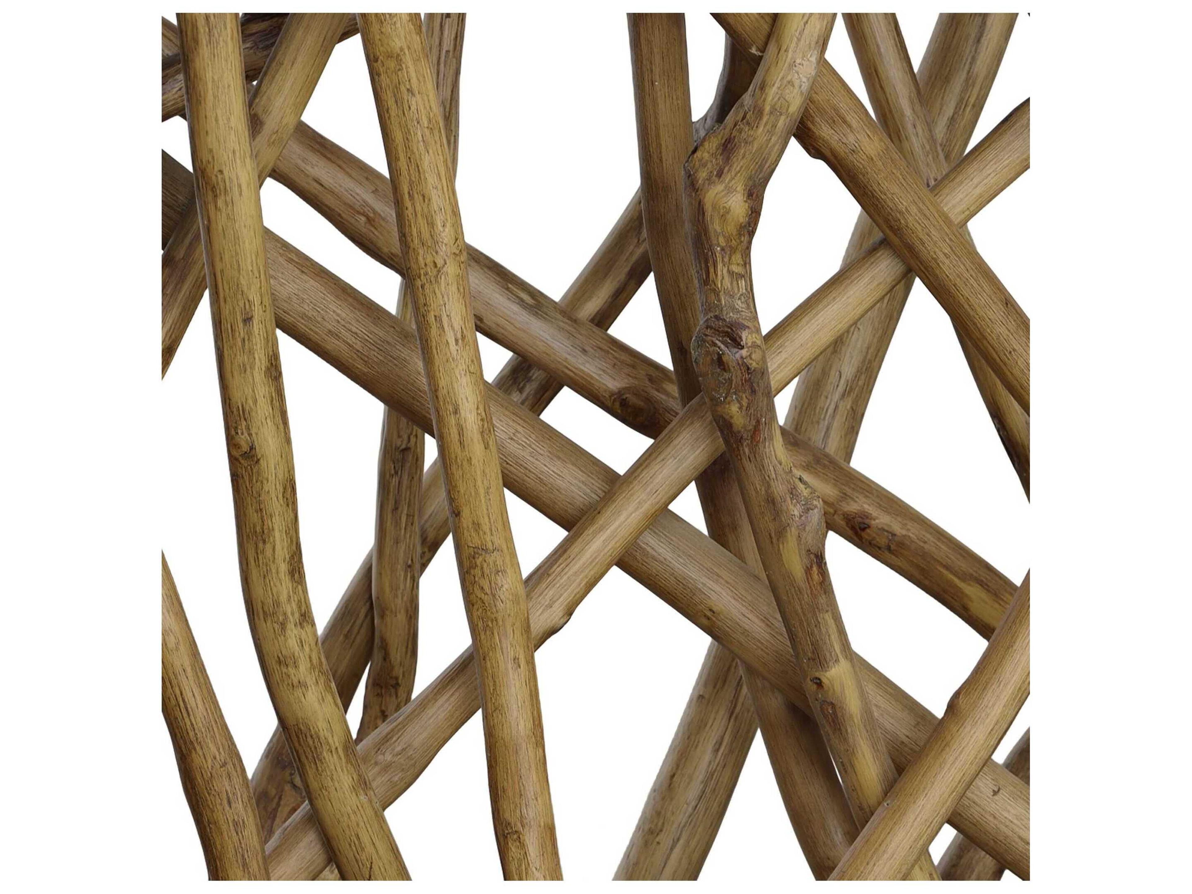 Uttermost Teak Maze Rectangular Wood Rich Walnut Stain Console Table