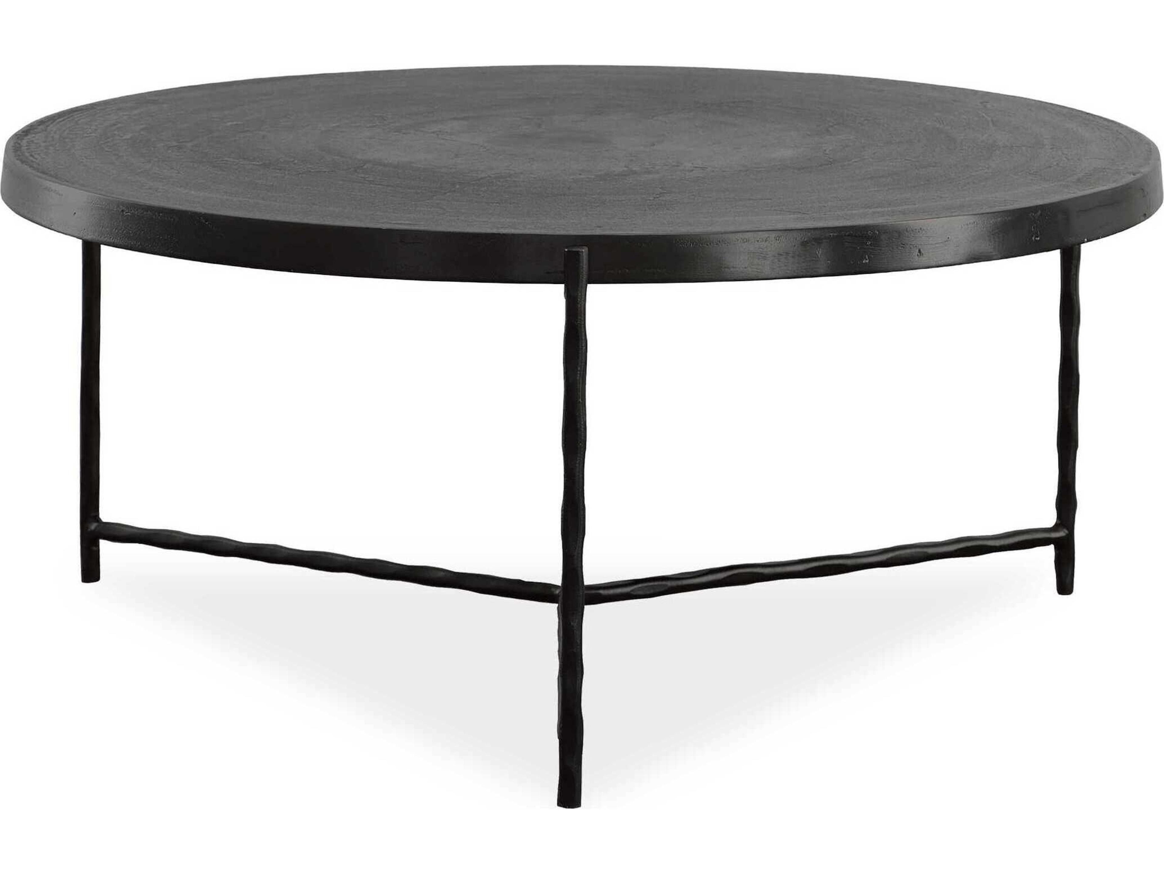 Uttermost Trellick Round Metal Black Coffee Table