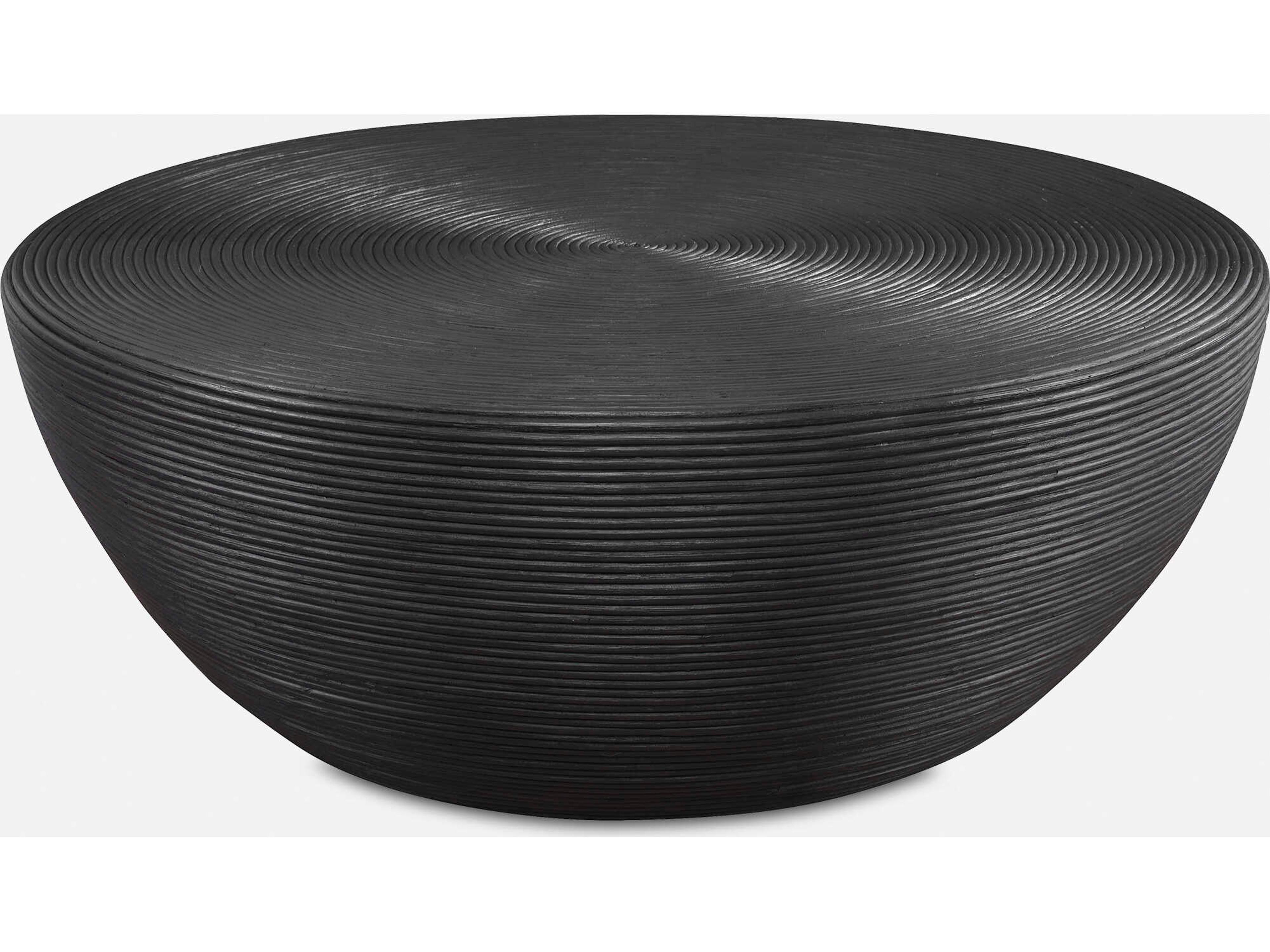 Bongo Round Black Stain Coffee Table