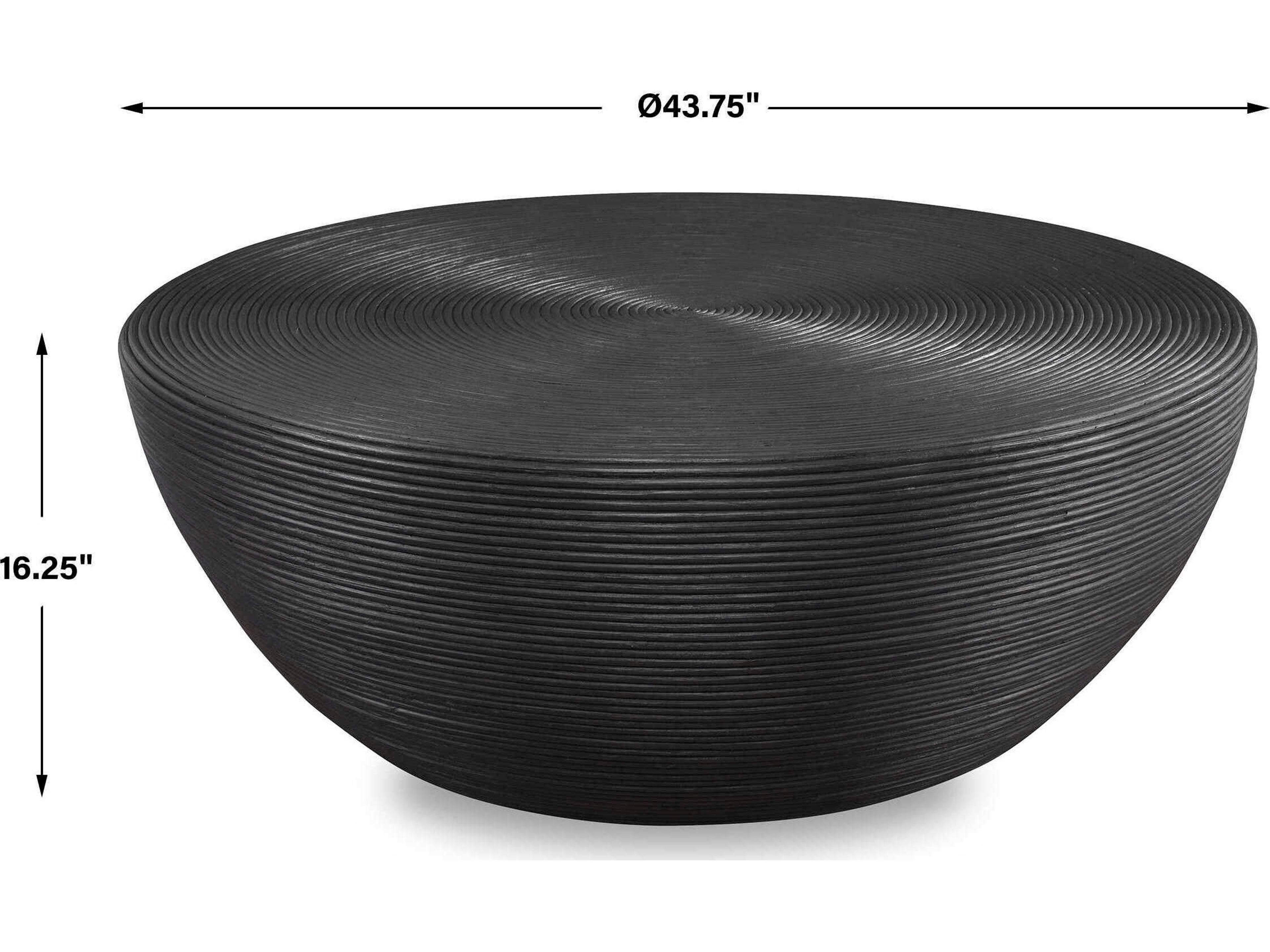 Uttermost Bongo Round Black Stain Coffee Table