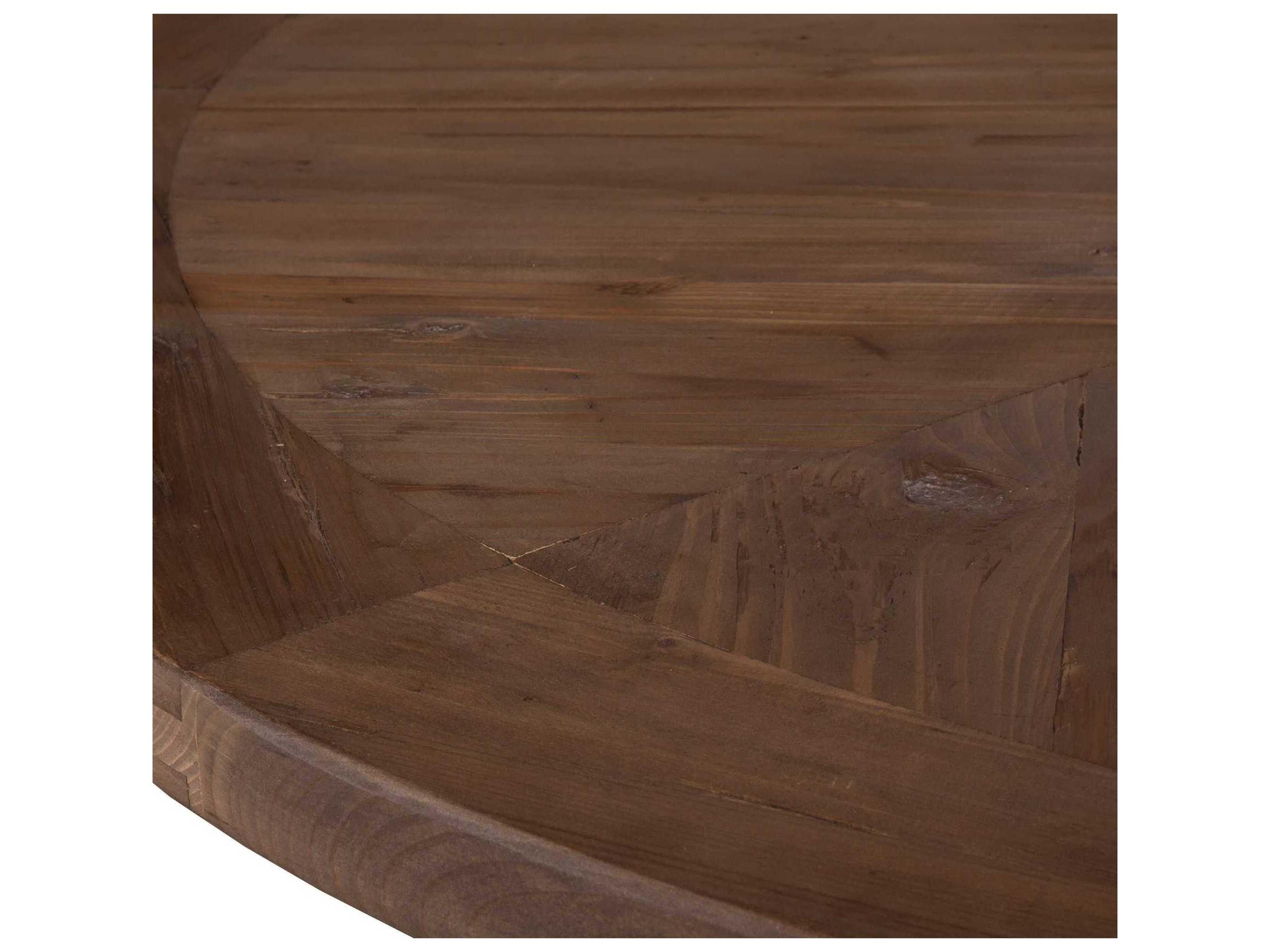 Uttermost Stratford Round Wood Stony Gray Wash Dining Table