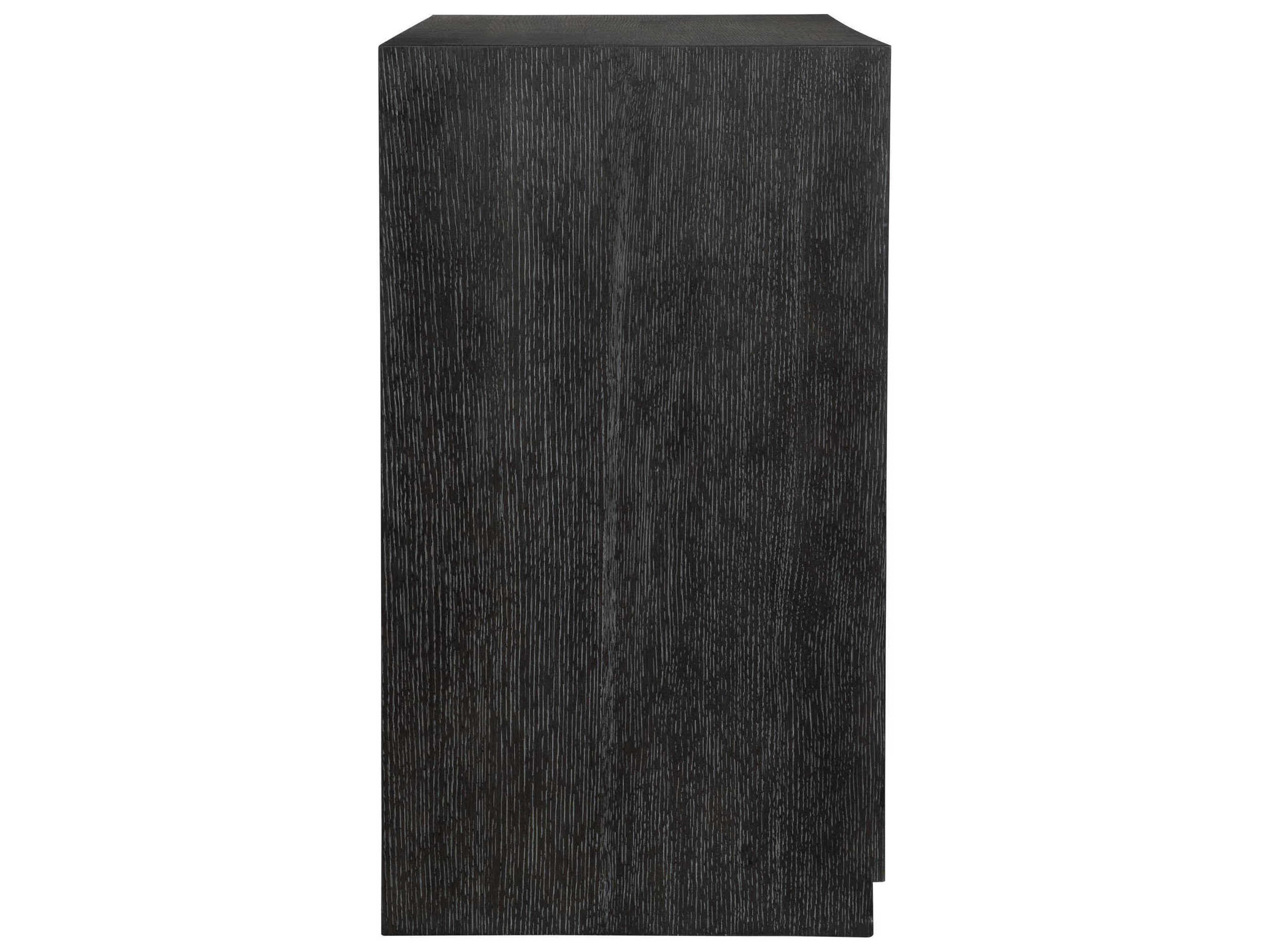 Uttermost Besos Dark Walnut Brown Oak Wood Accent Chest