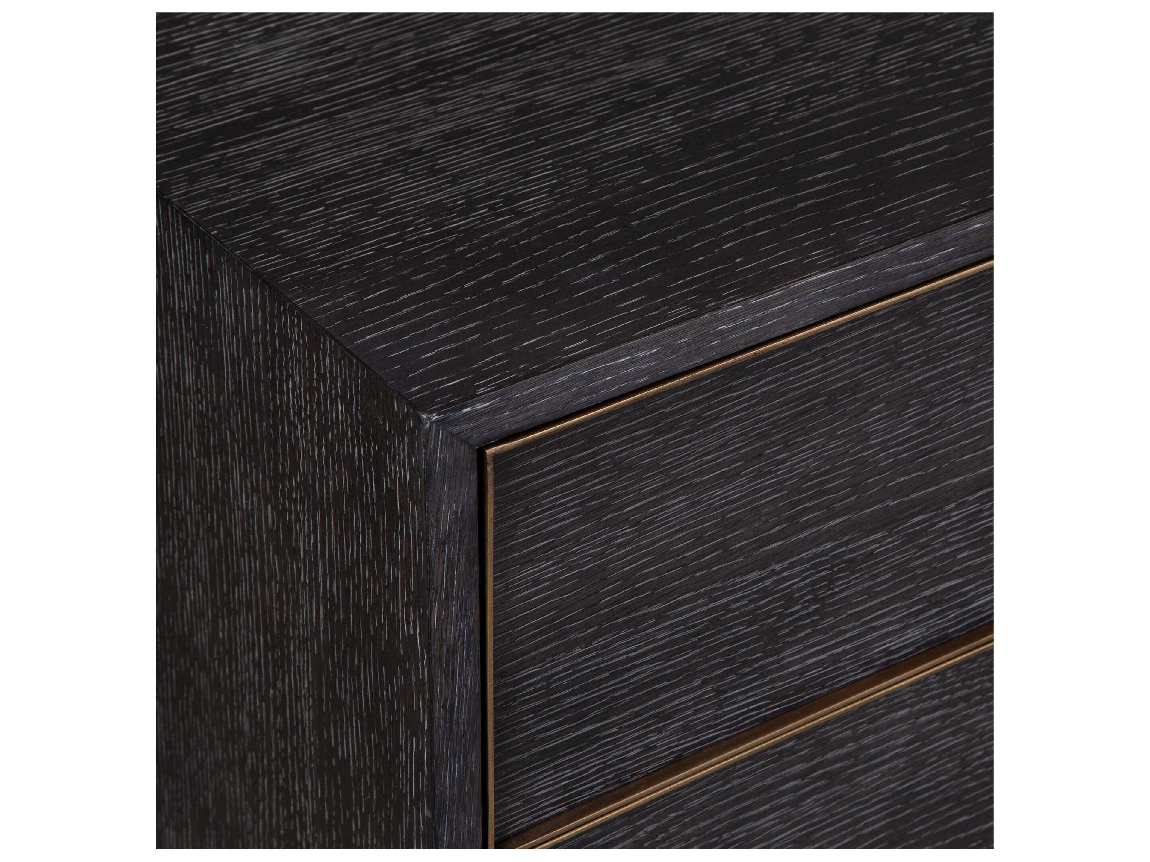 Uttermost Besos Dark Walnut Brown Oak Wood Accent Chest