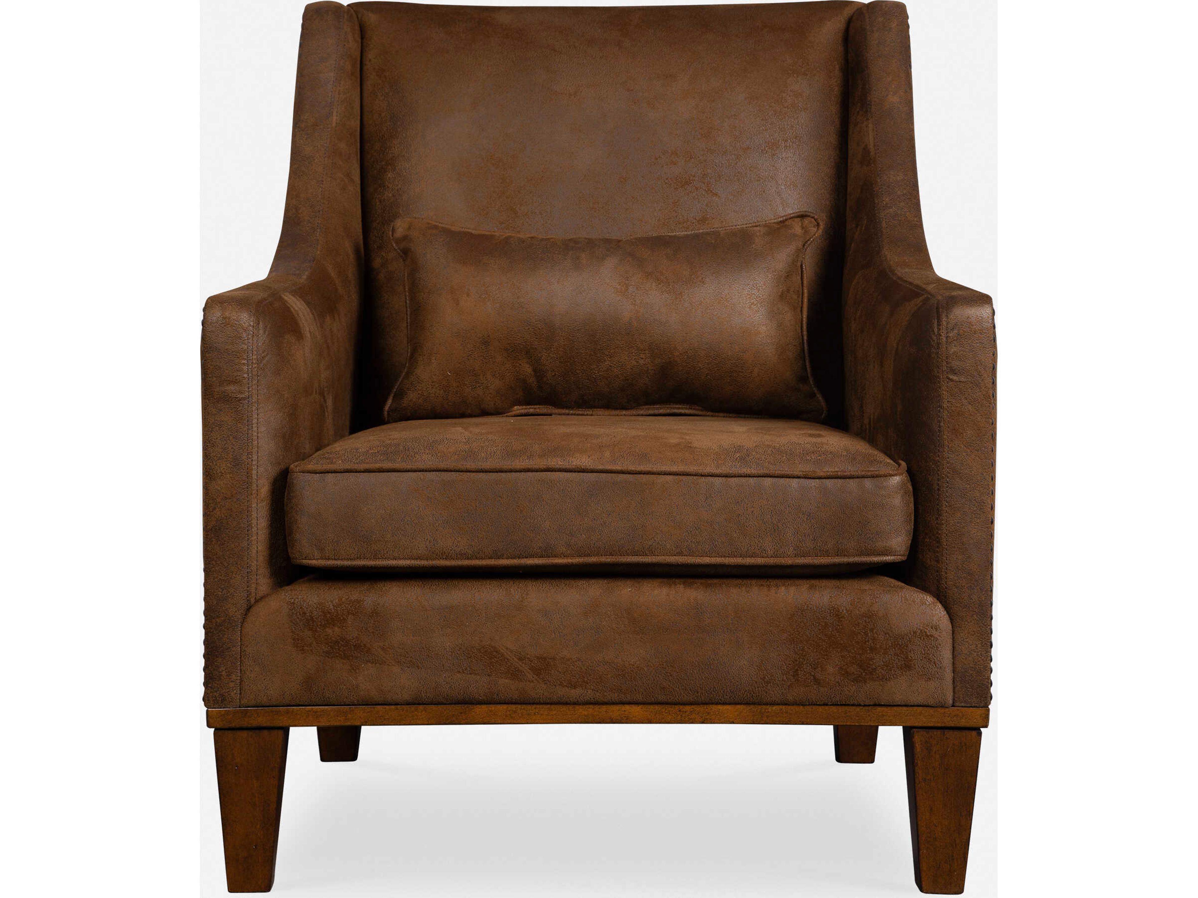 Clay Brown Leather Accent Chair