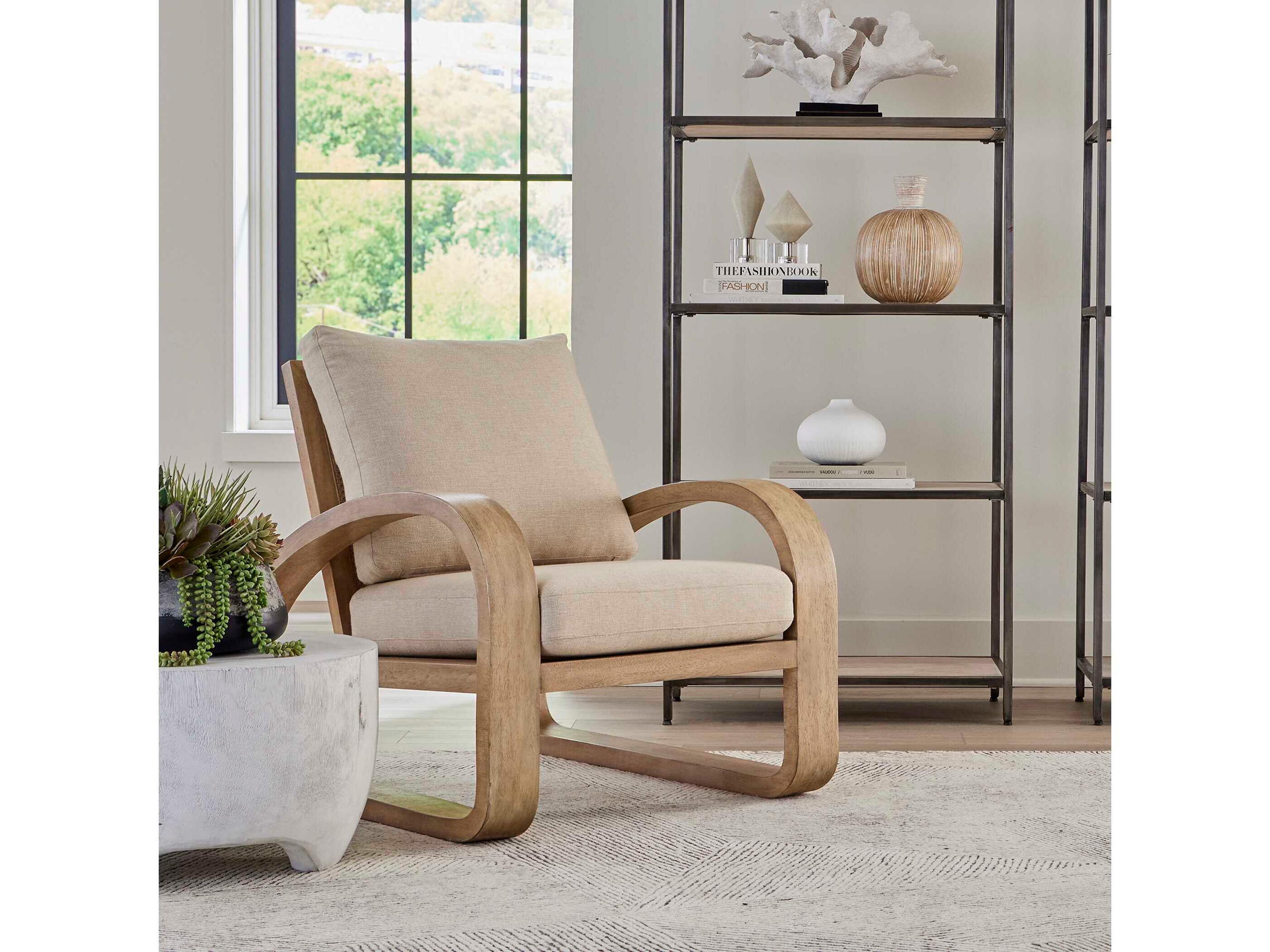 Uttermost Barbora Beige Fabric Accent Chair