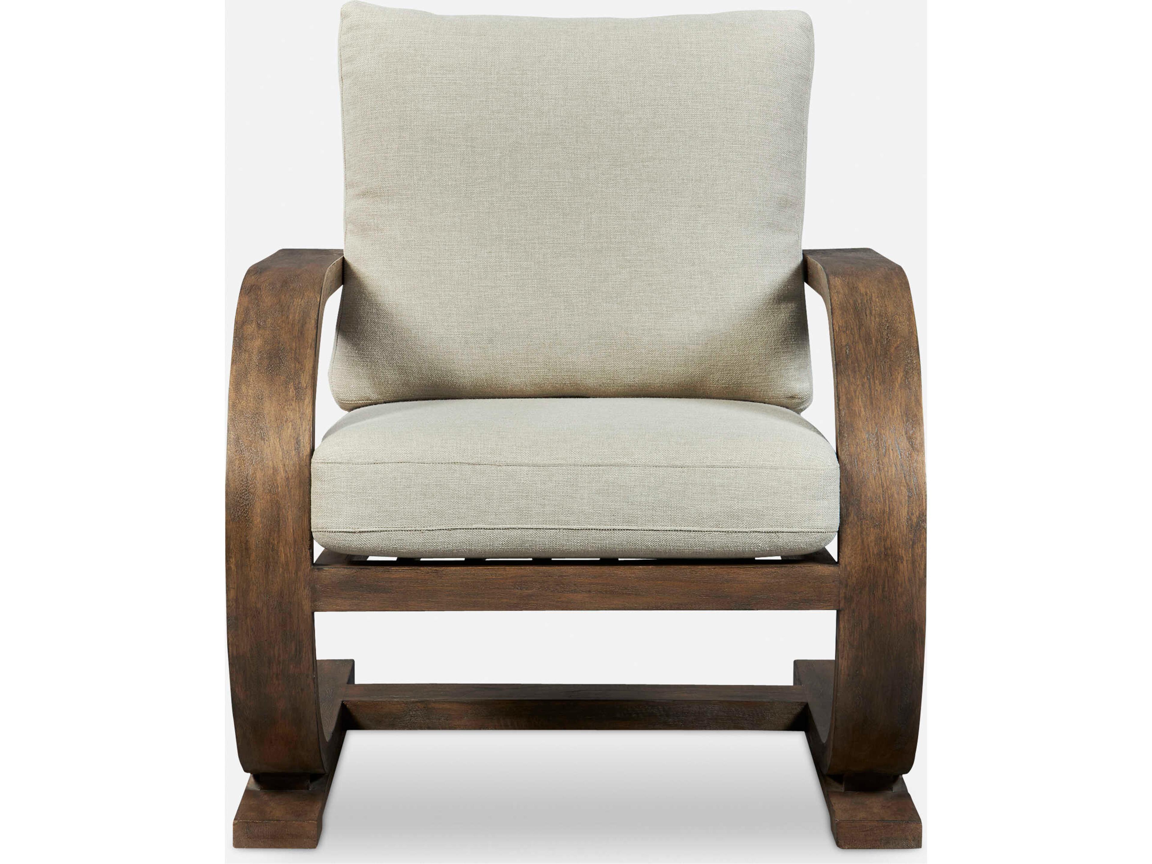 Uttermost Bedrich Beige Fabric Accent Chair