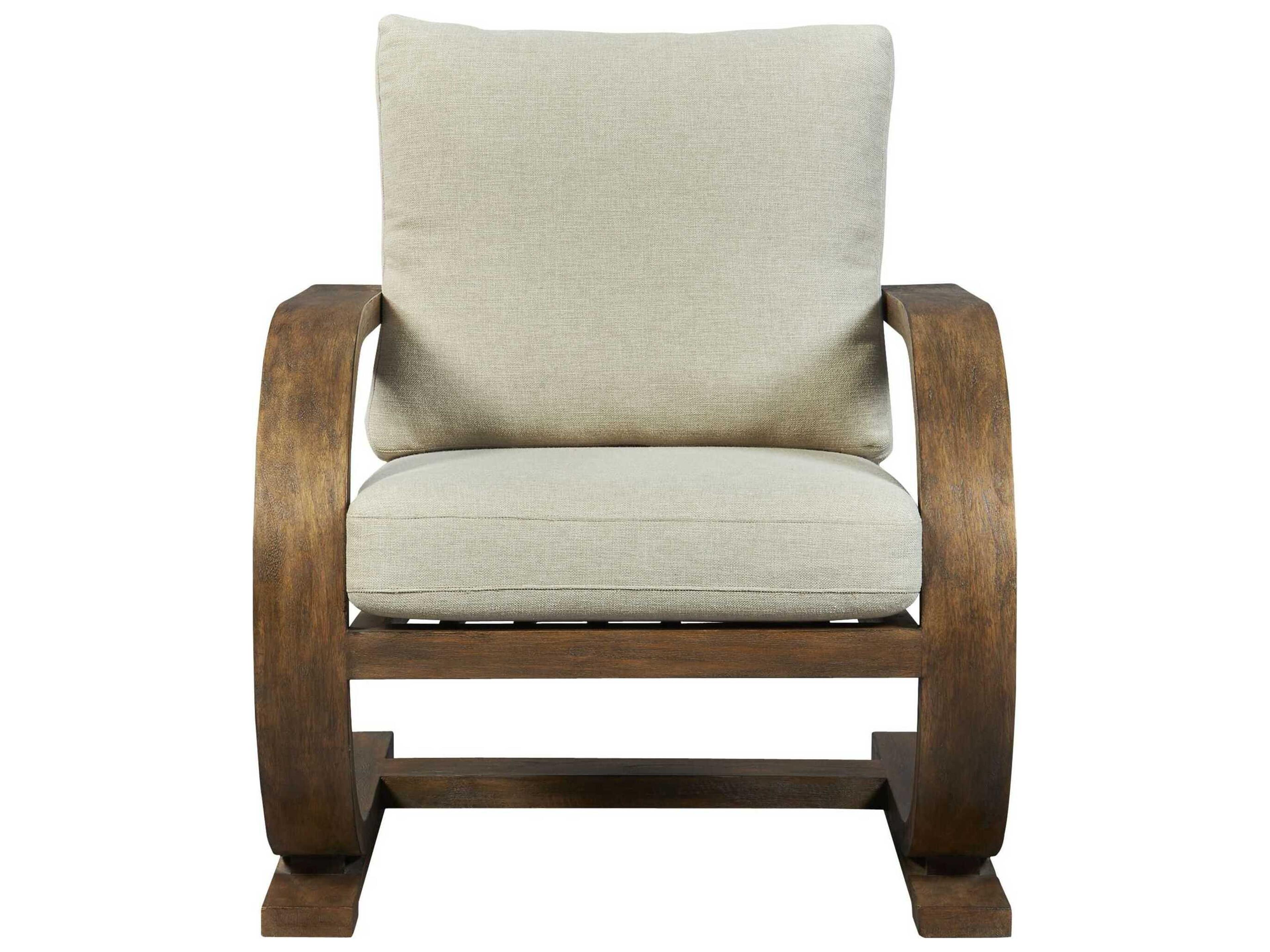 Uttermost Bedrich Beige Fabric Accent Chair