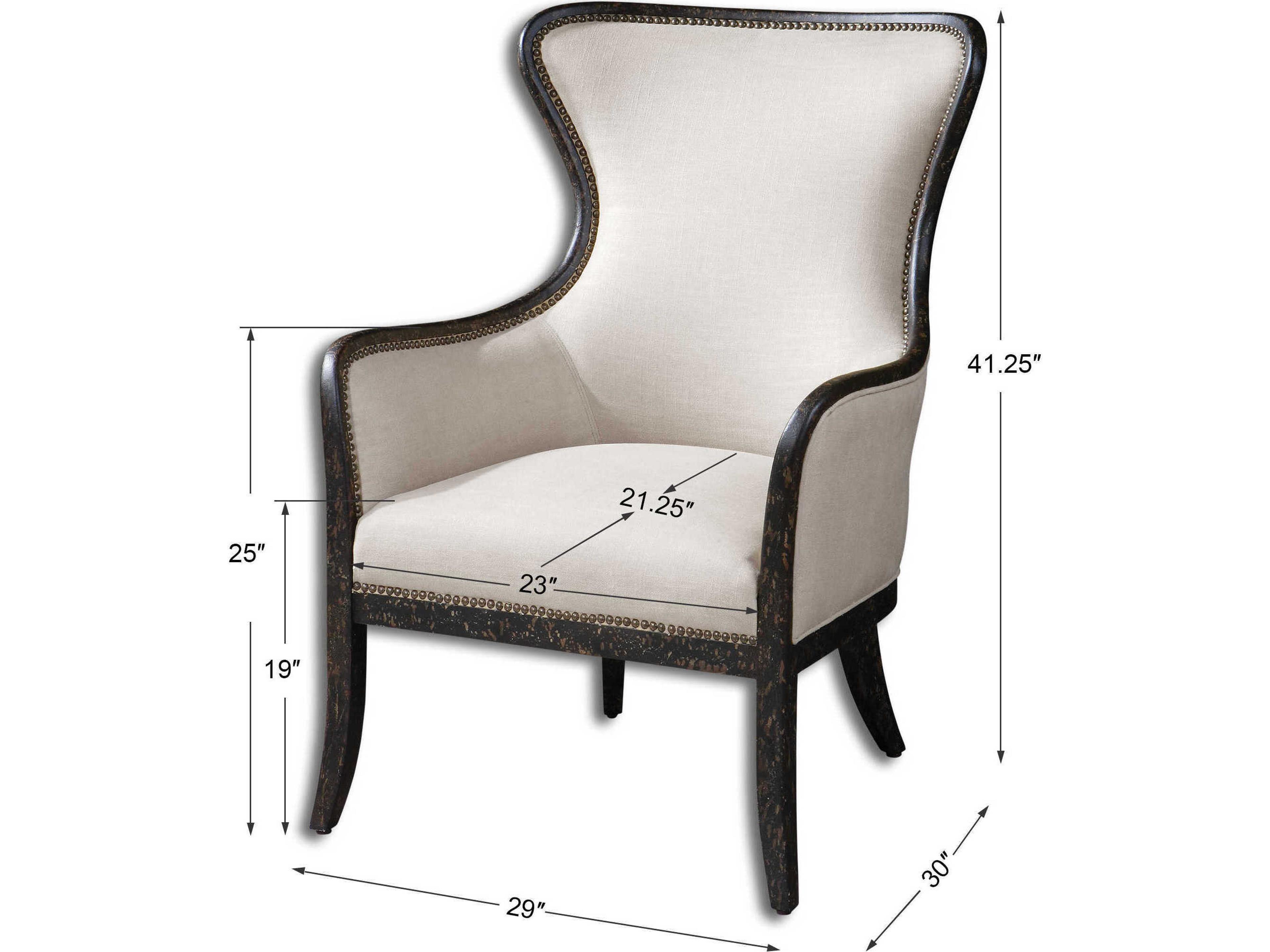 Uttermost Sandy White Fabric Accent Chair