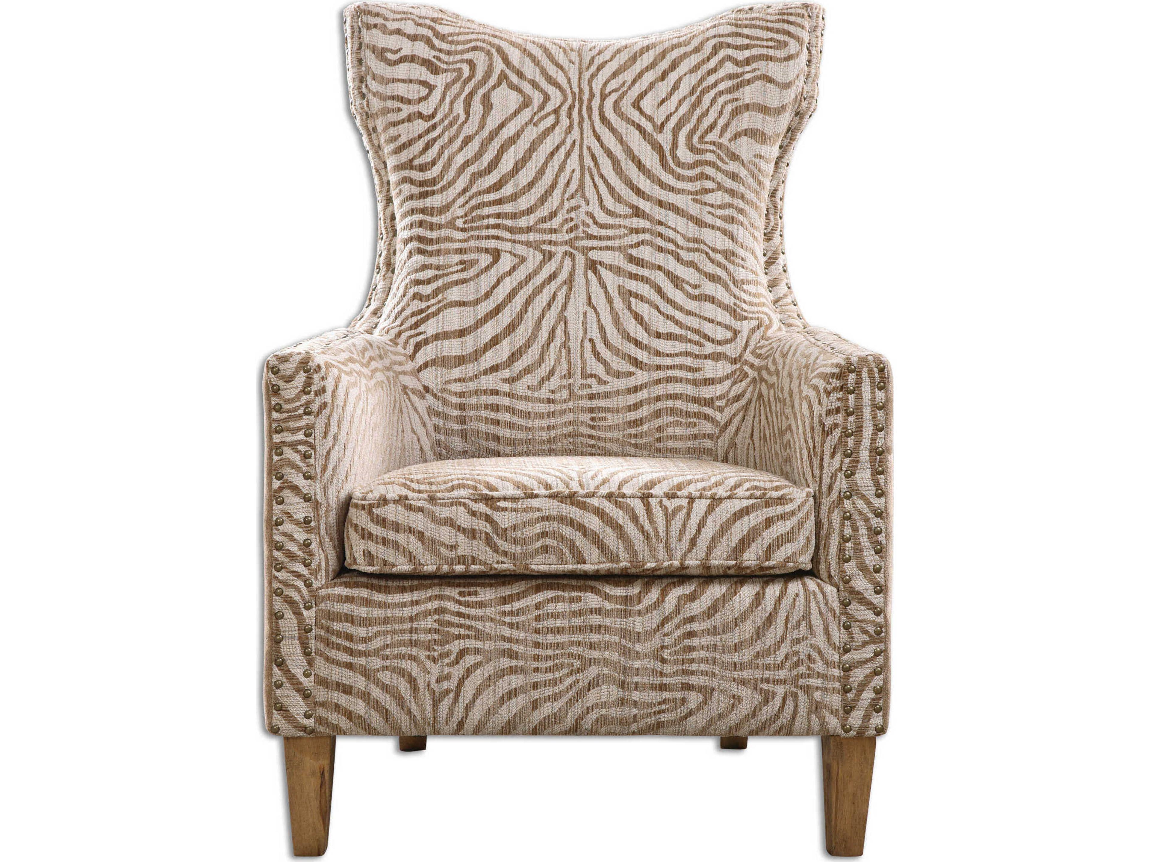 Kiango Beige Fabric Accent Chair