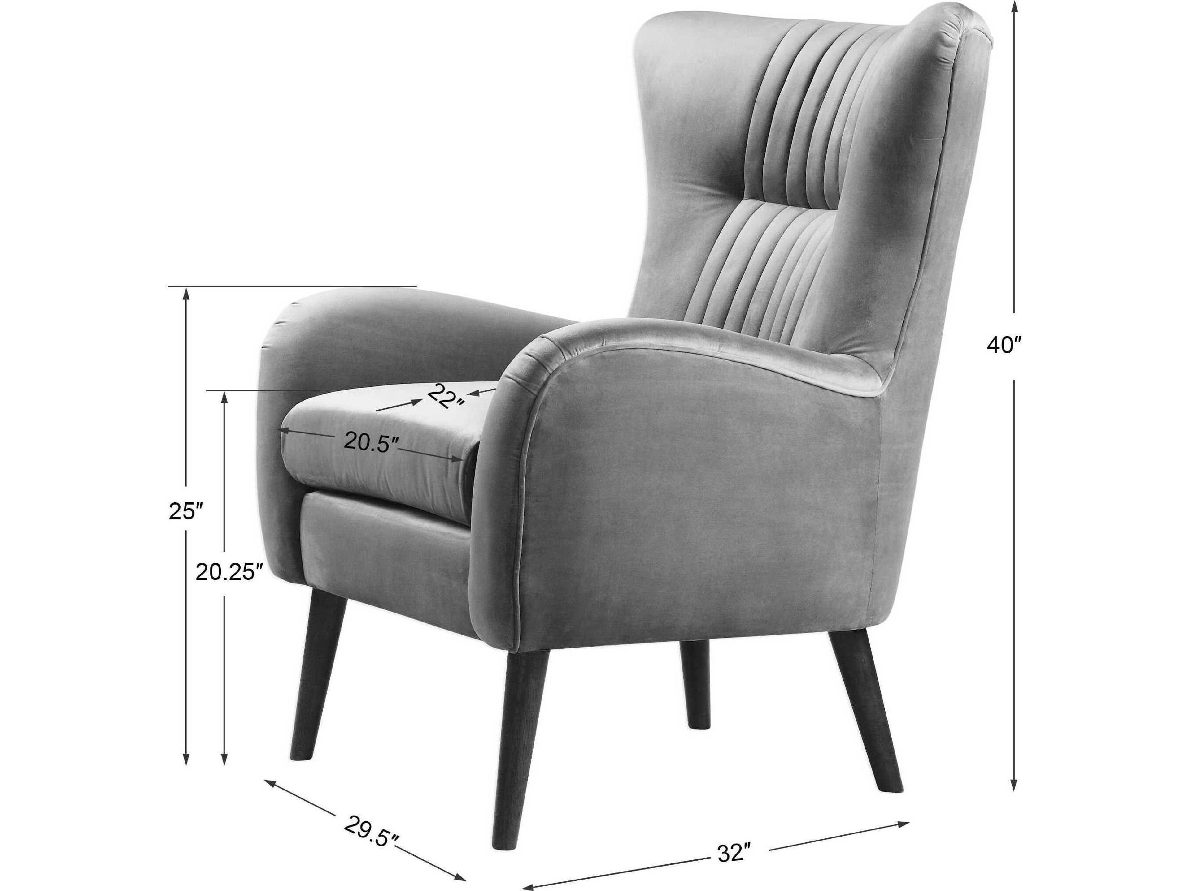 Uttermost Dax Blue Fabric Tufted Accent Chair